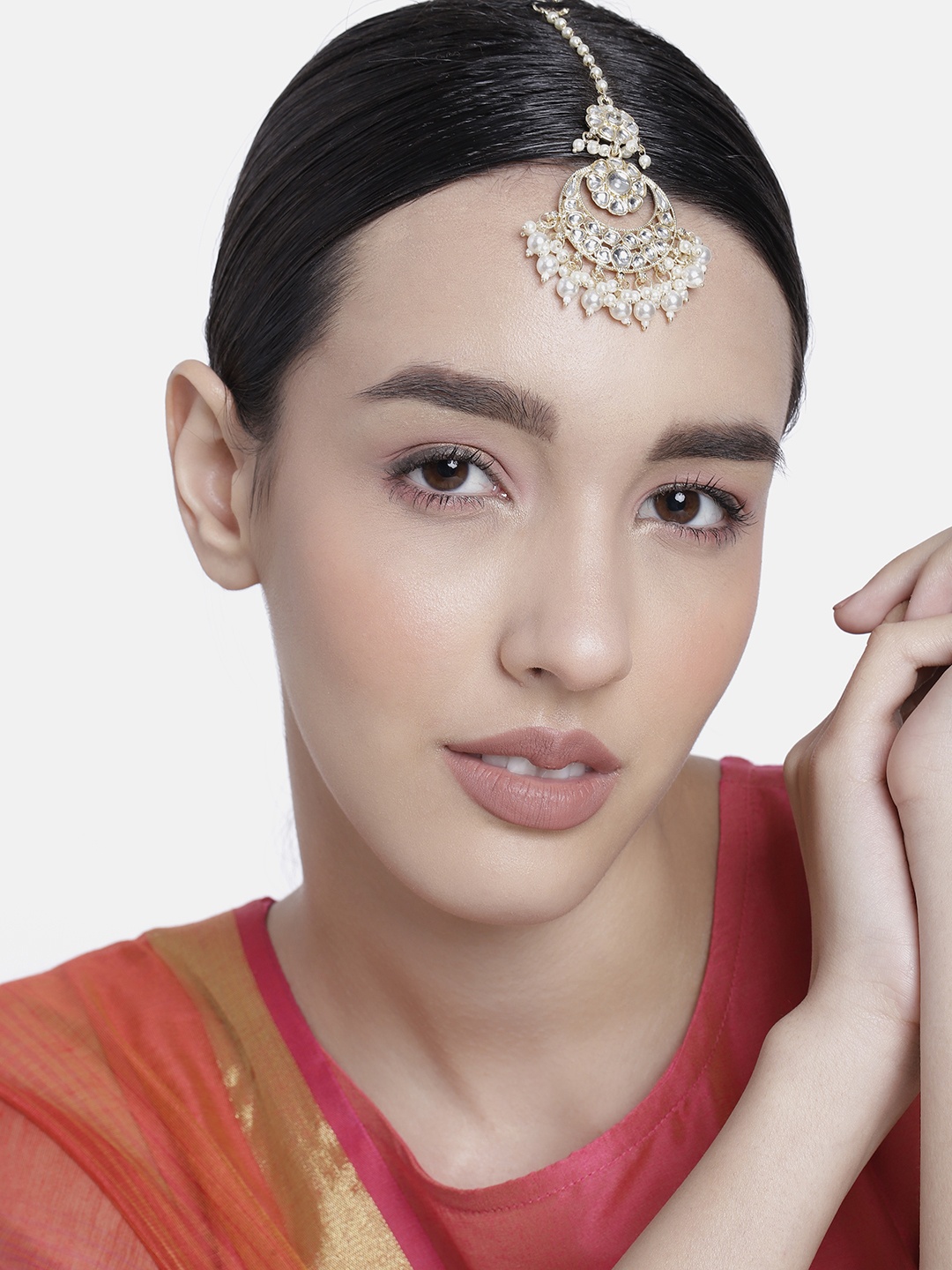 

LAIDA Gold-Plated Kundan-Studded Maang Tikka