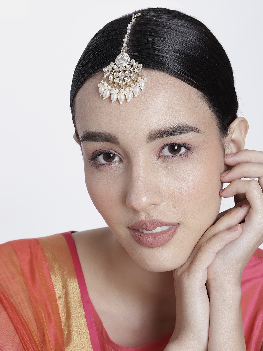 

LAIDA Gold-Plated Kundan-Studded Maang Tikka