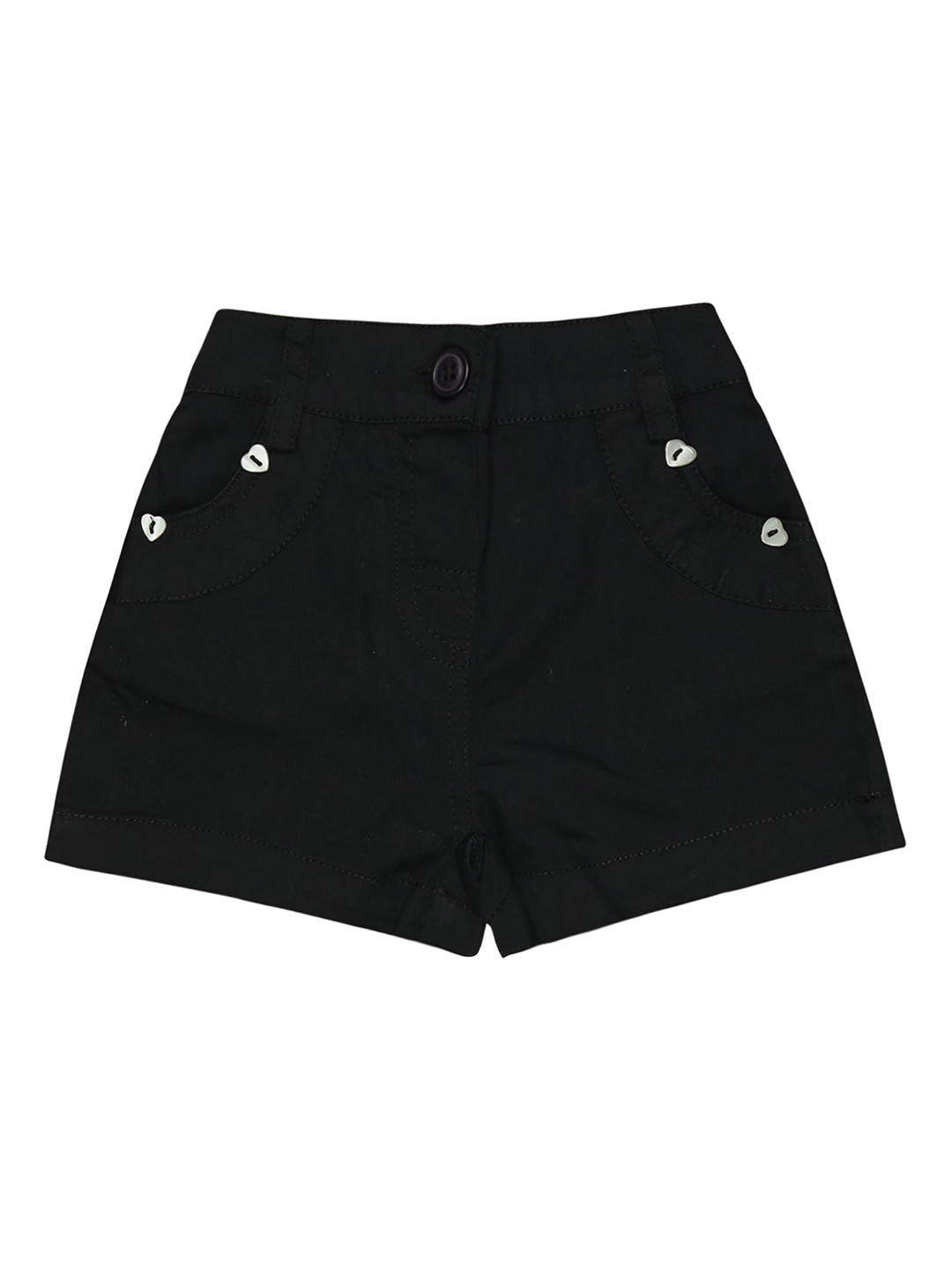 

Bodycare Kids Infant Girls Mid-Rise Cotton Shorts, Black
