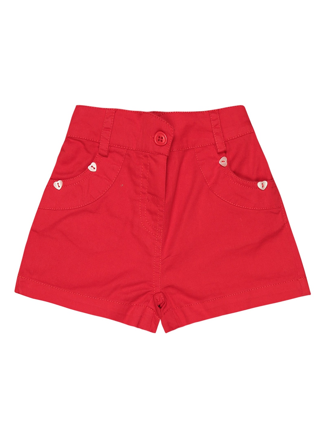 

Bodycare Kids Infant Girls Mid-Rise Cotton Shorts, Red