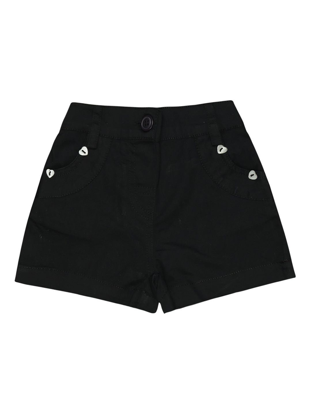 

Bodycare Kids Girls Mid-Rise Cotton Shorts, Black