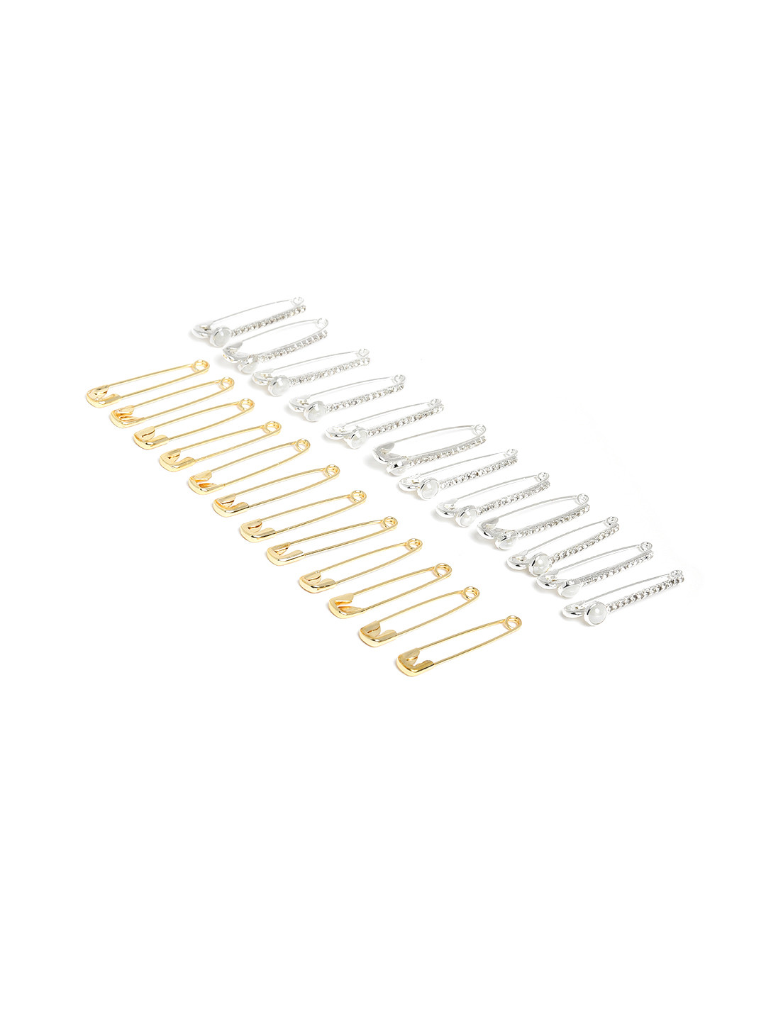 

LAIDA Set of 19 Artificial Beads-Studded Saree Safety Pins, Multi