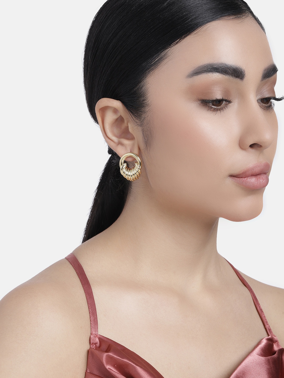 

LAIDA Gold-Plated Circular Hoop Earrings