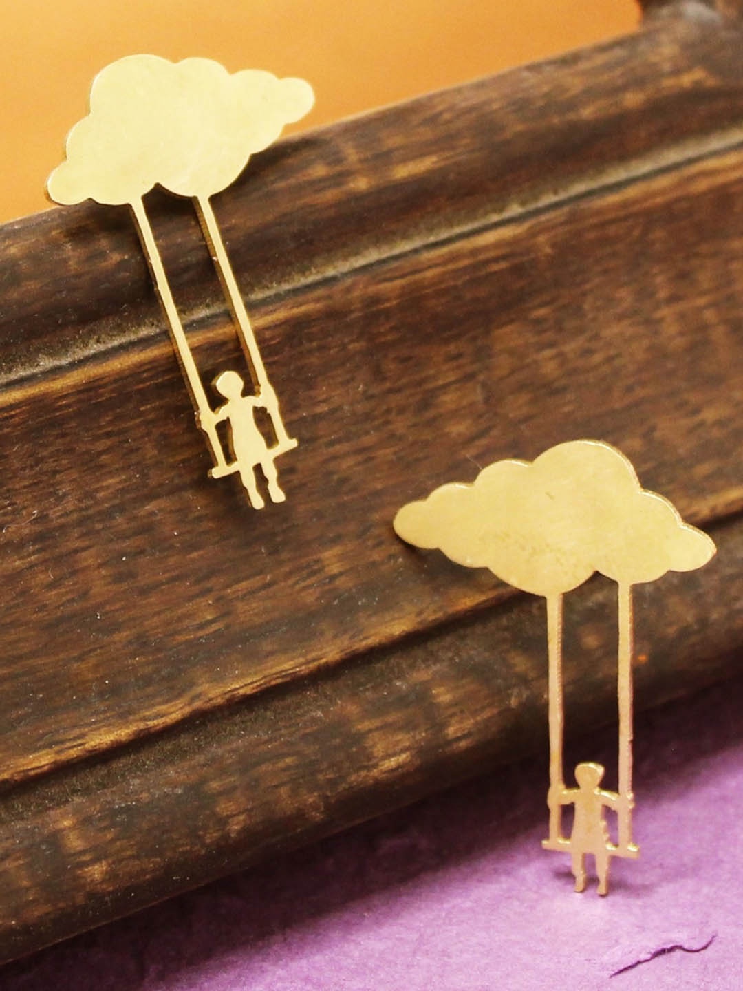 

Goldnera Contemporary Drop Earrings, Gold
