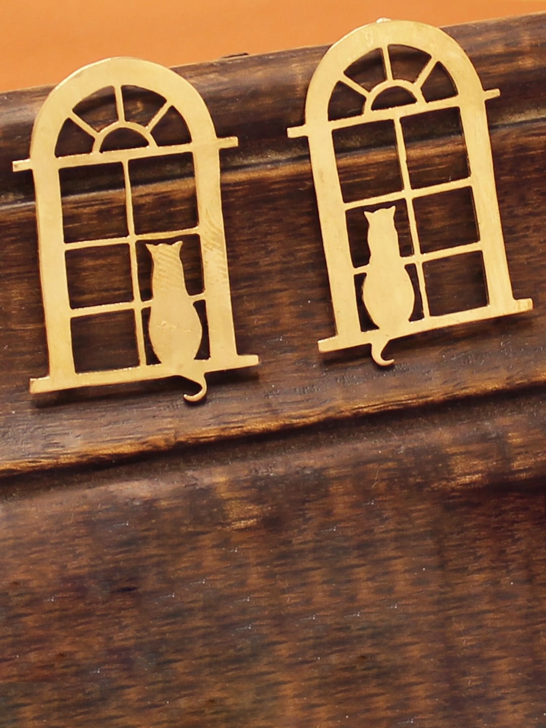 

Goldnera Contemporary Drop Earrings, Gold