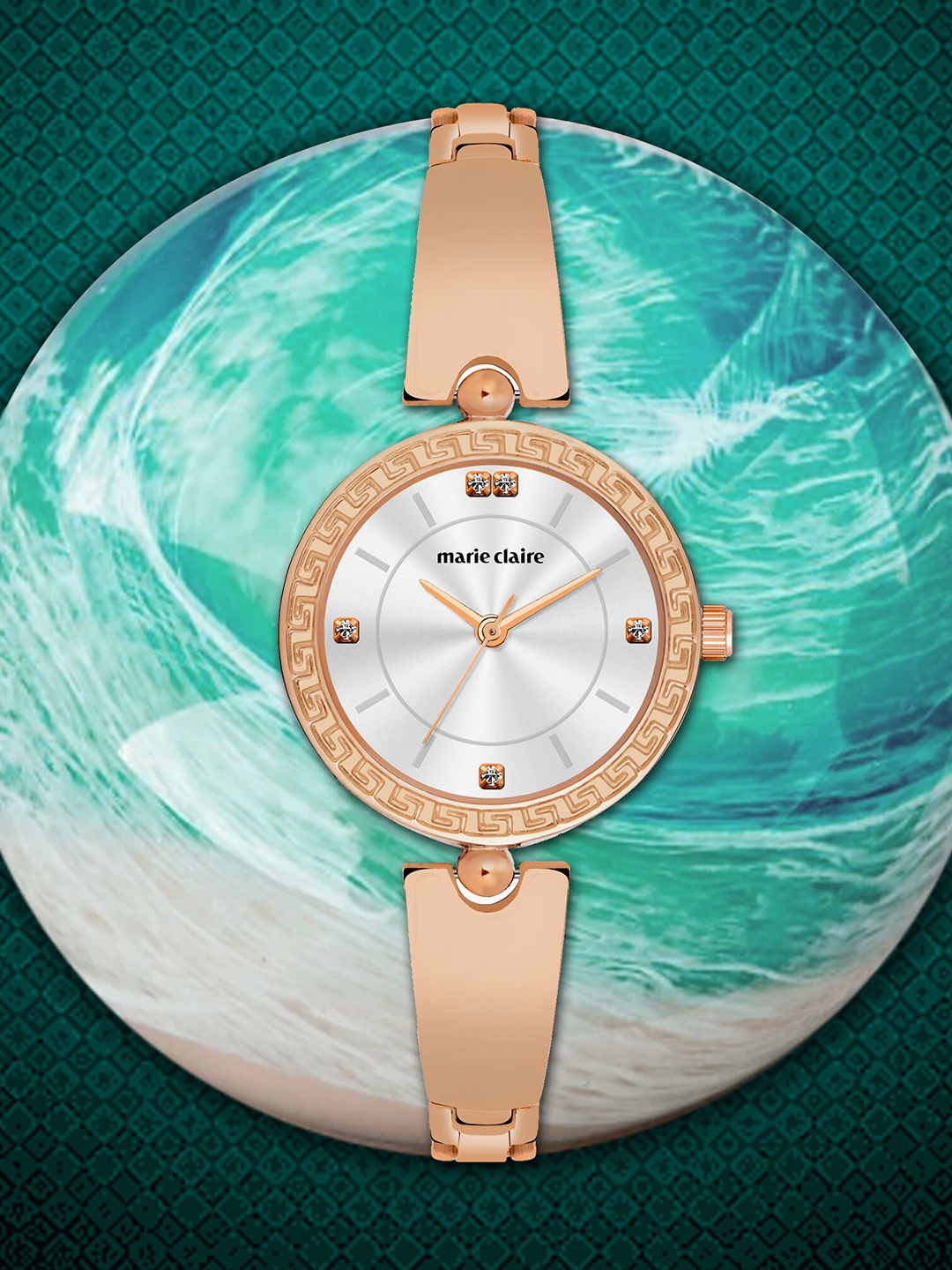 

Marie Claire Women Round Analogue Watch MC-1901, Rose gold