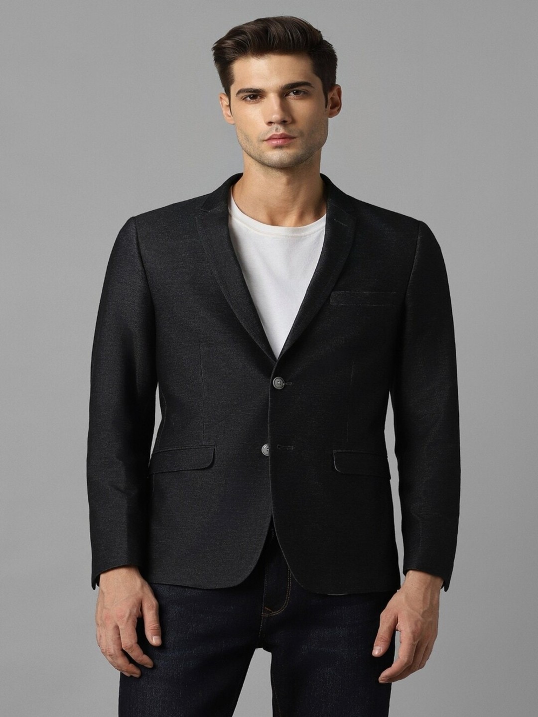 

Louis Philippe Sport Super Slim Fit Single-Breasted Blazer, Charcoal