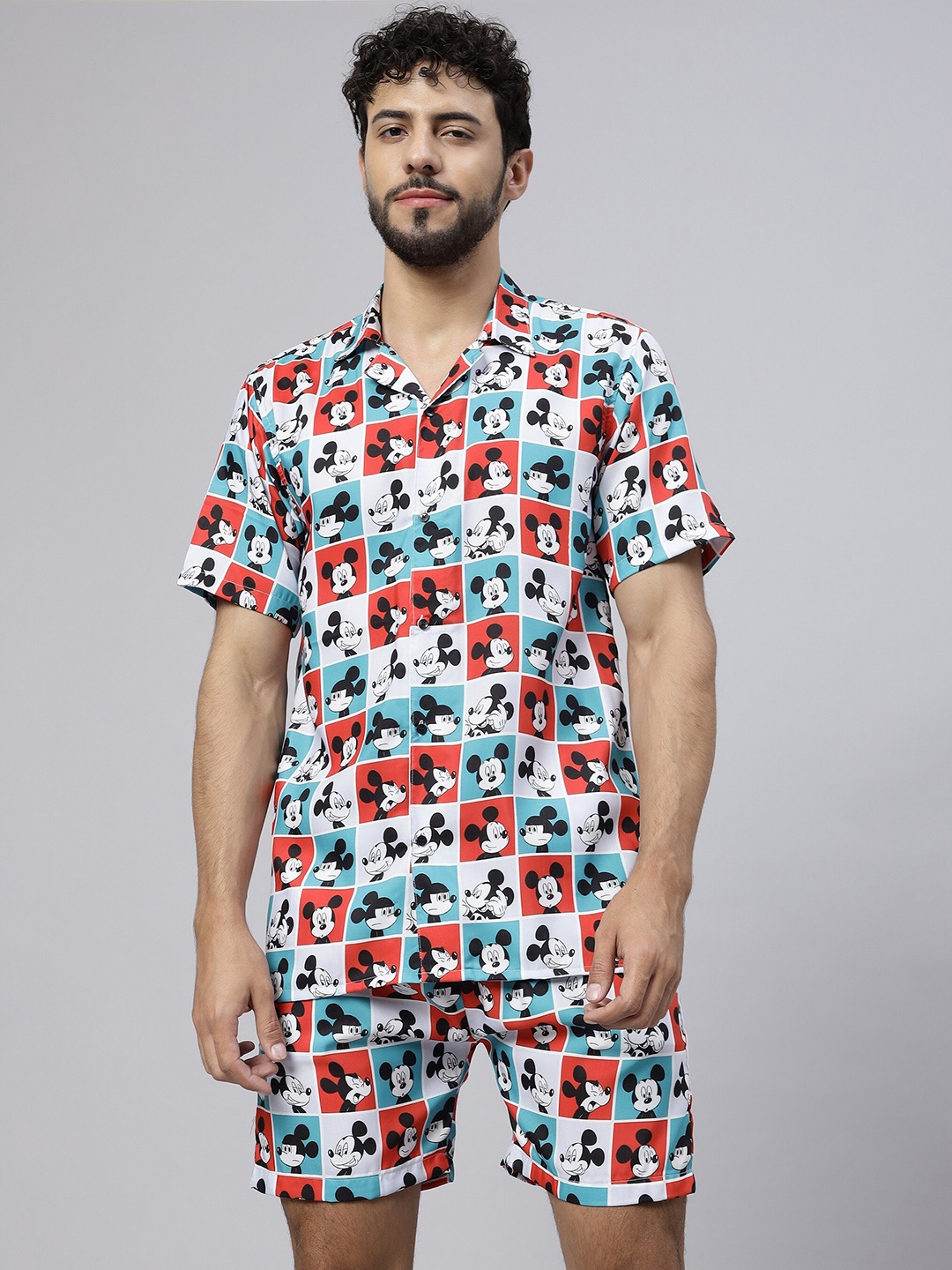 

Vrundavan ethics Cartoon Graphic Printed Co-Ord Set, Red