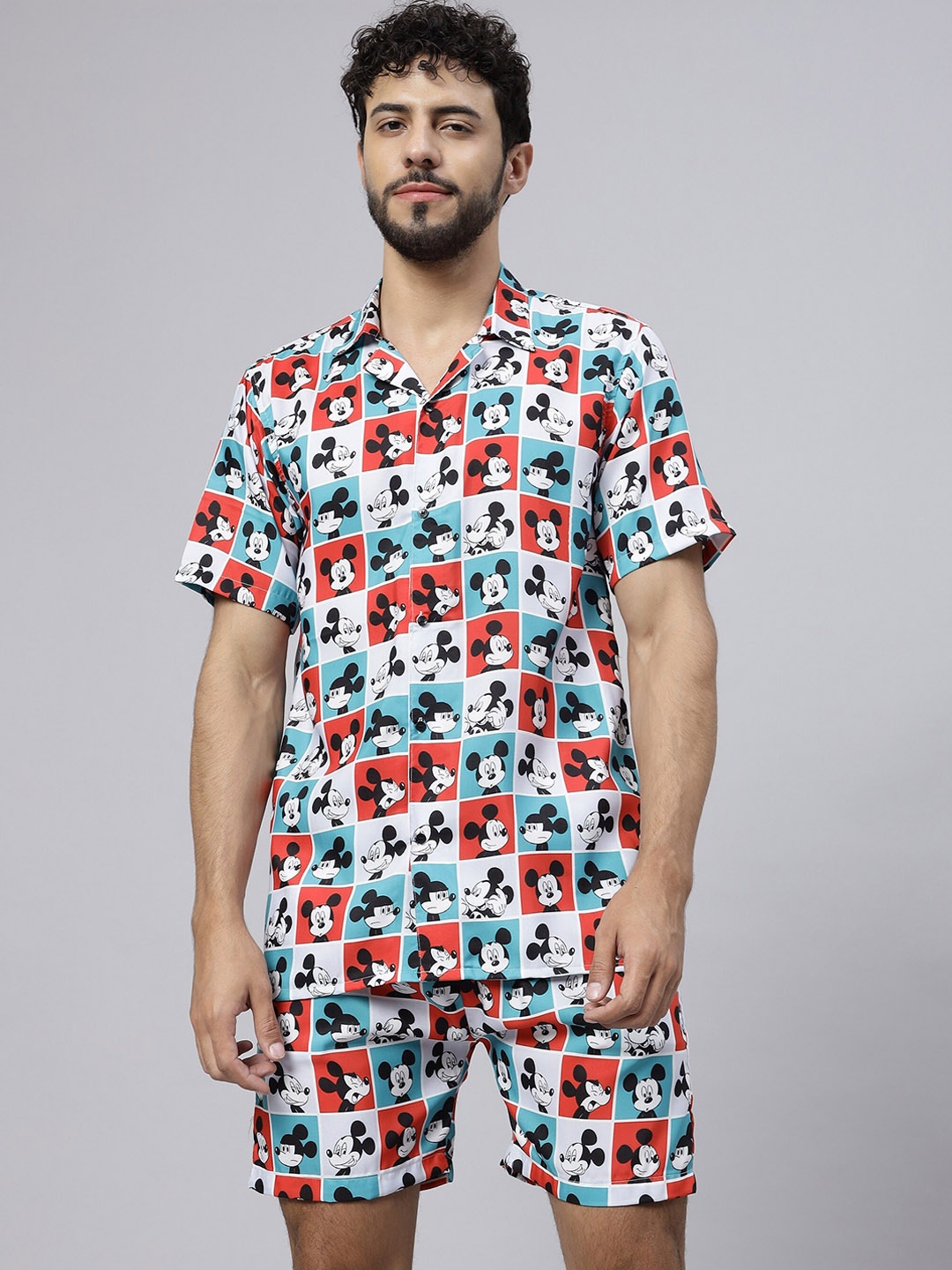 

Vrundavan ethics Men Printed Co-Ords Set, White