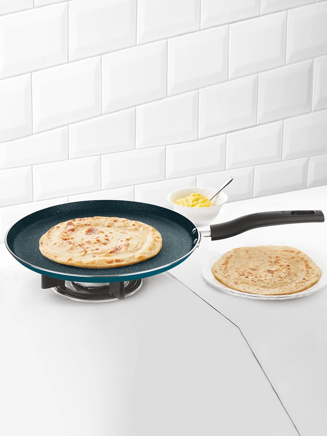 

BOROSIL ProChef Blue Non-stick Flat Aluminium Tawa - 30cm