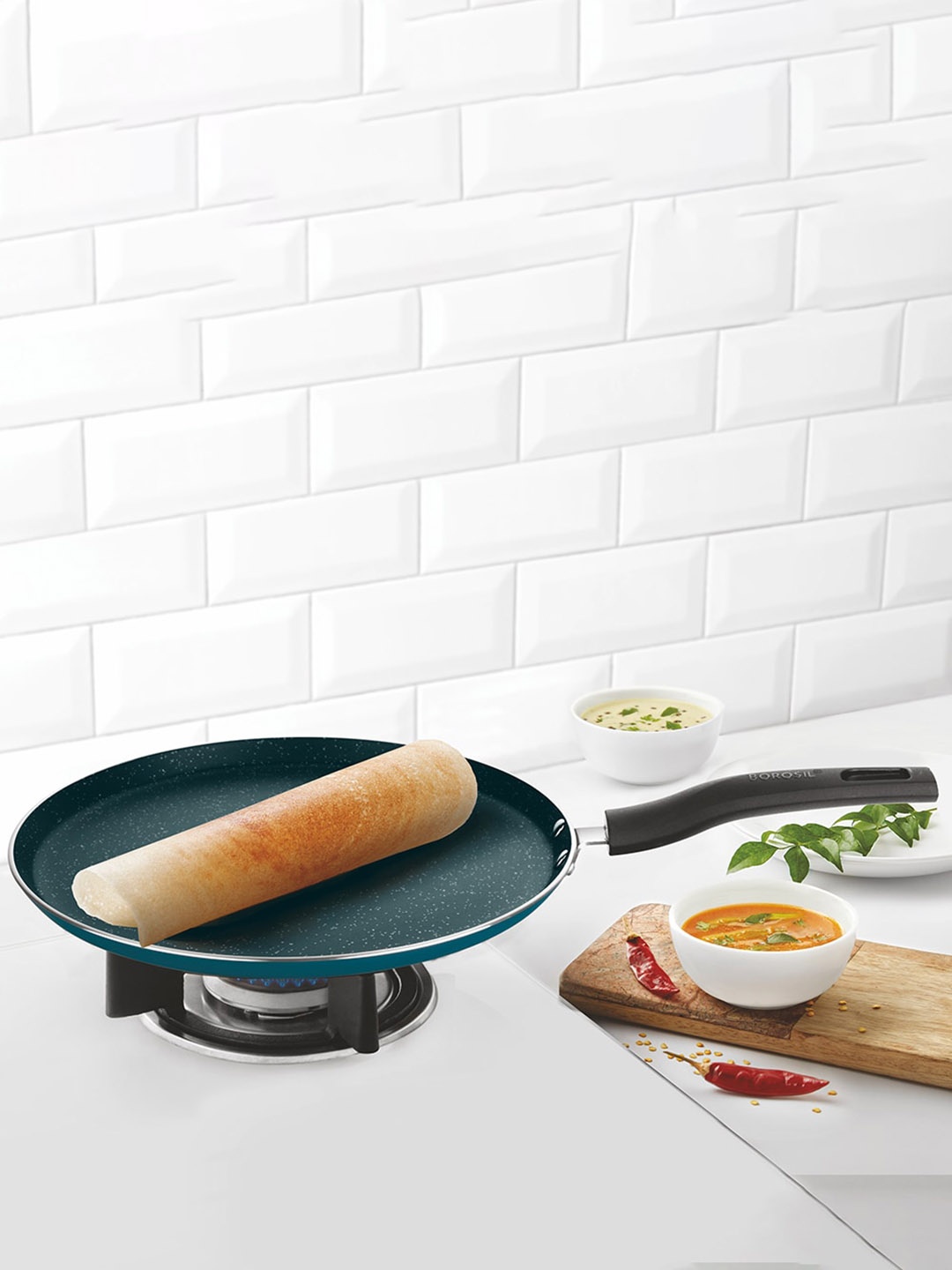 

BOROSIL ProChef Blue Non-stick Aluminium Tawa