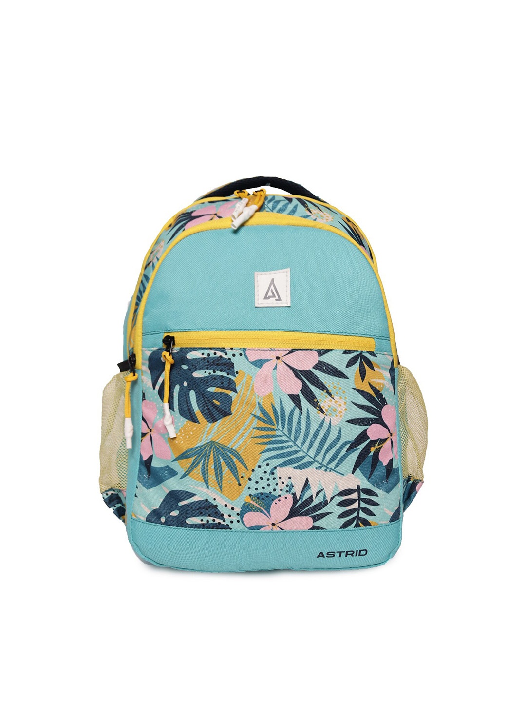 

ASTRID Women Blue & Yellow Graphic Backpack