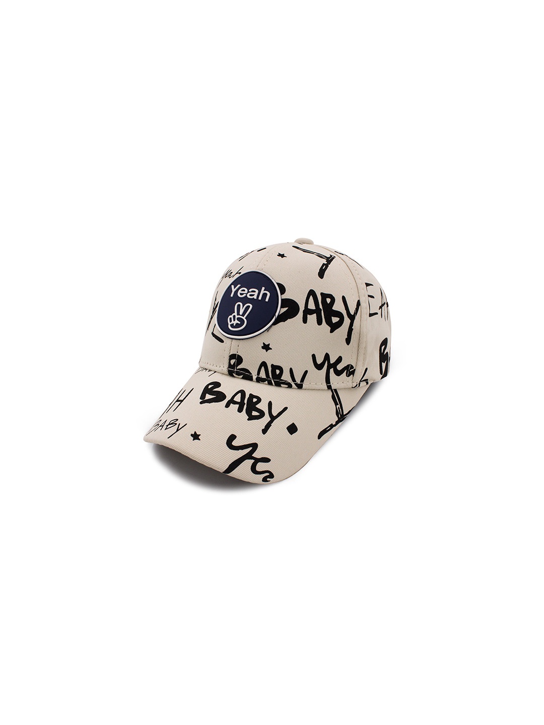 

JENNA Kids Typography Printed Baseball Cap, Beige