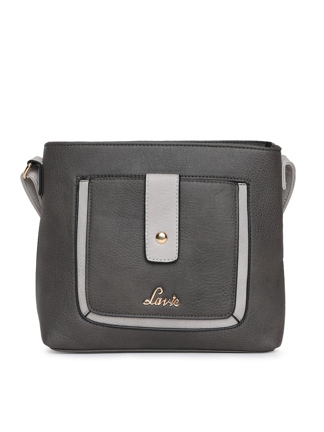 

Lavie Grey Solid Sling Bag