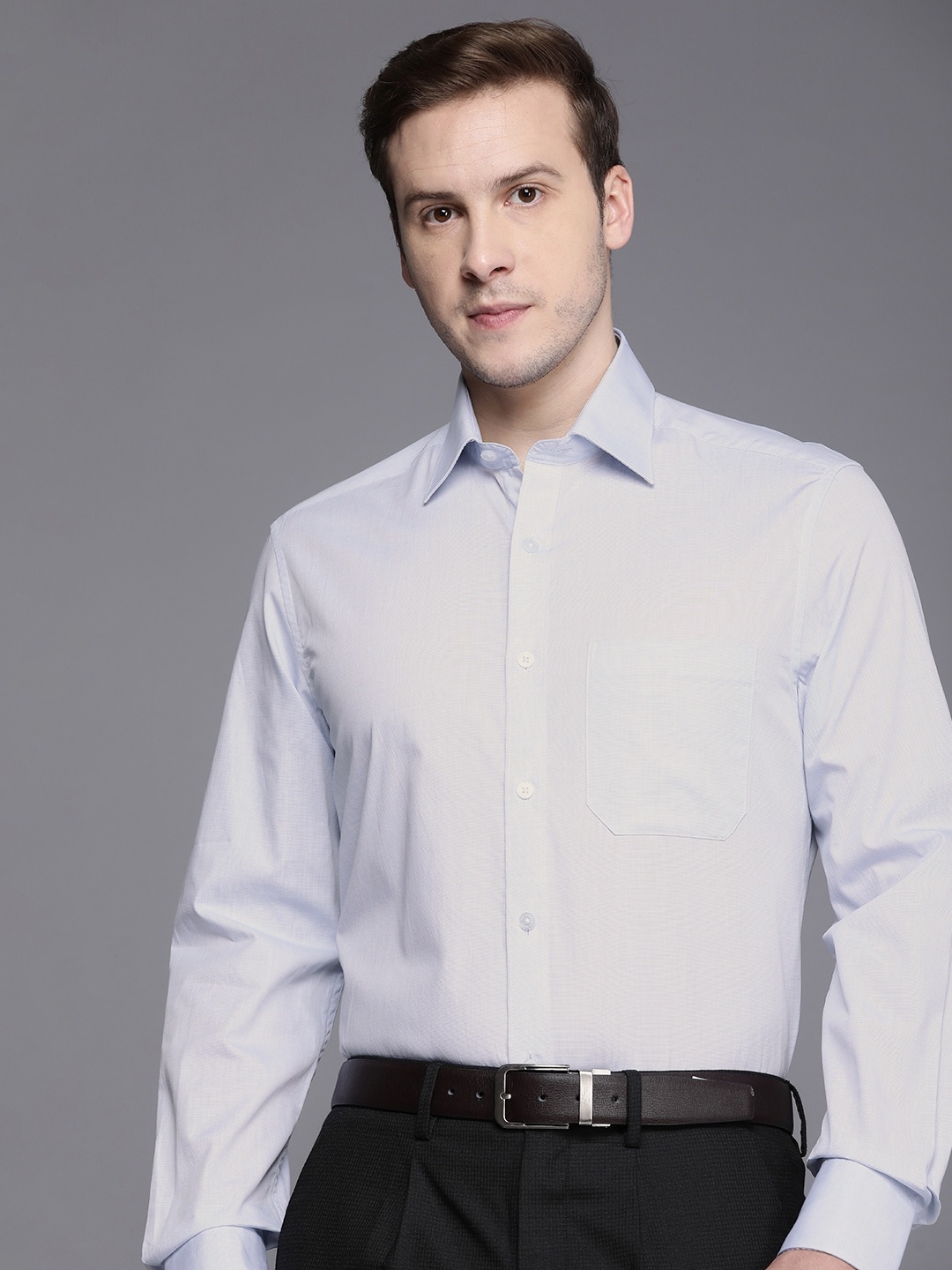 

Louis Philippe Pure Cotton Classic Formal Shirt, Blue