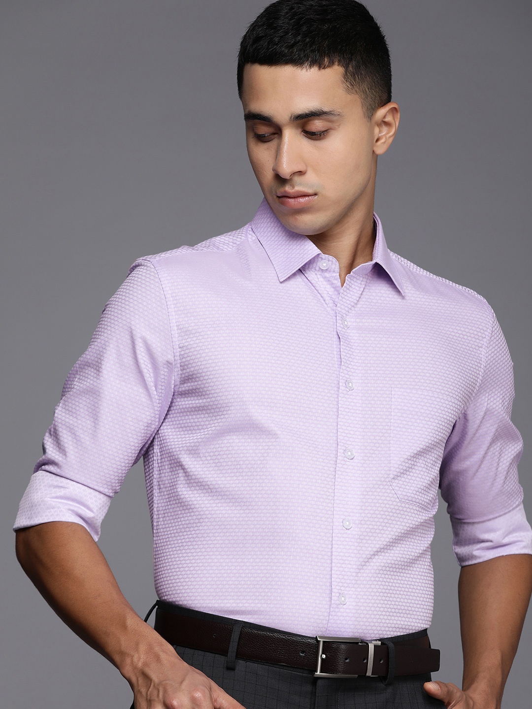 

Louis Philippe Pure Cotton Slim Fit Formal Shirt, Lavender