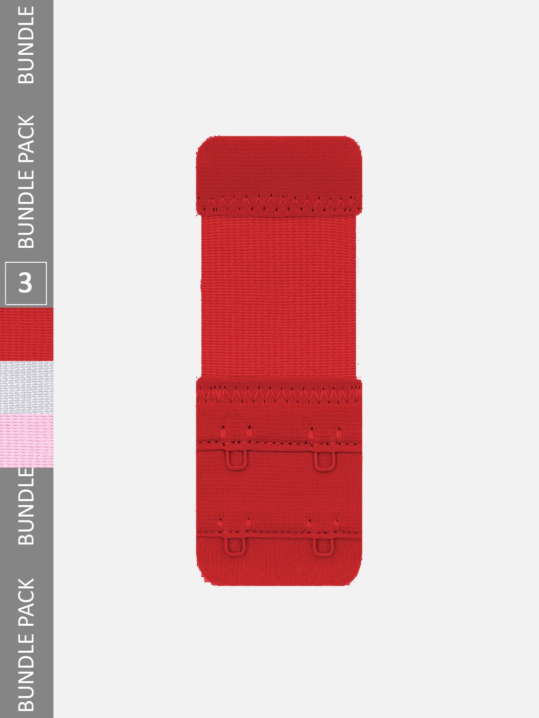 

FIMS Women Set Of 3 Bra Extenders, Red
