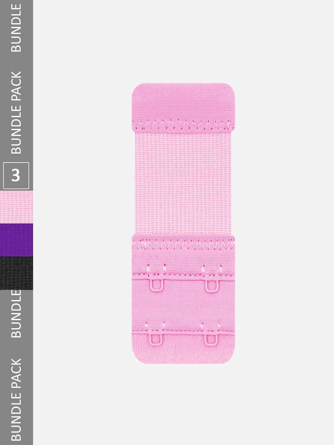 

FIMS Set Of 3 Stretchy Bra Hook Extensions, Pink