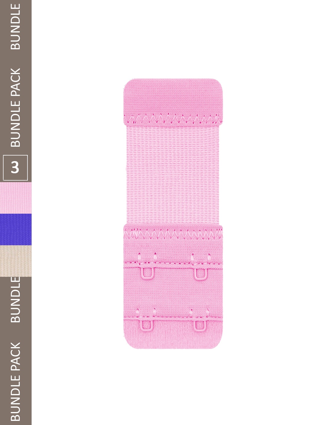 

FIMS Set Of 3 Stretchy Bra Hook Extensions, Pink
