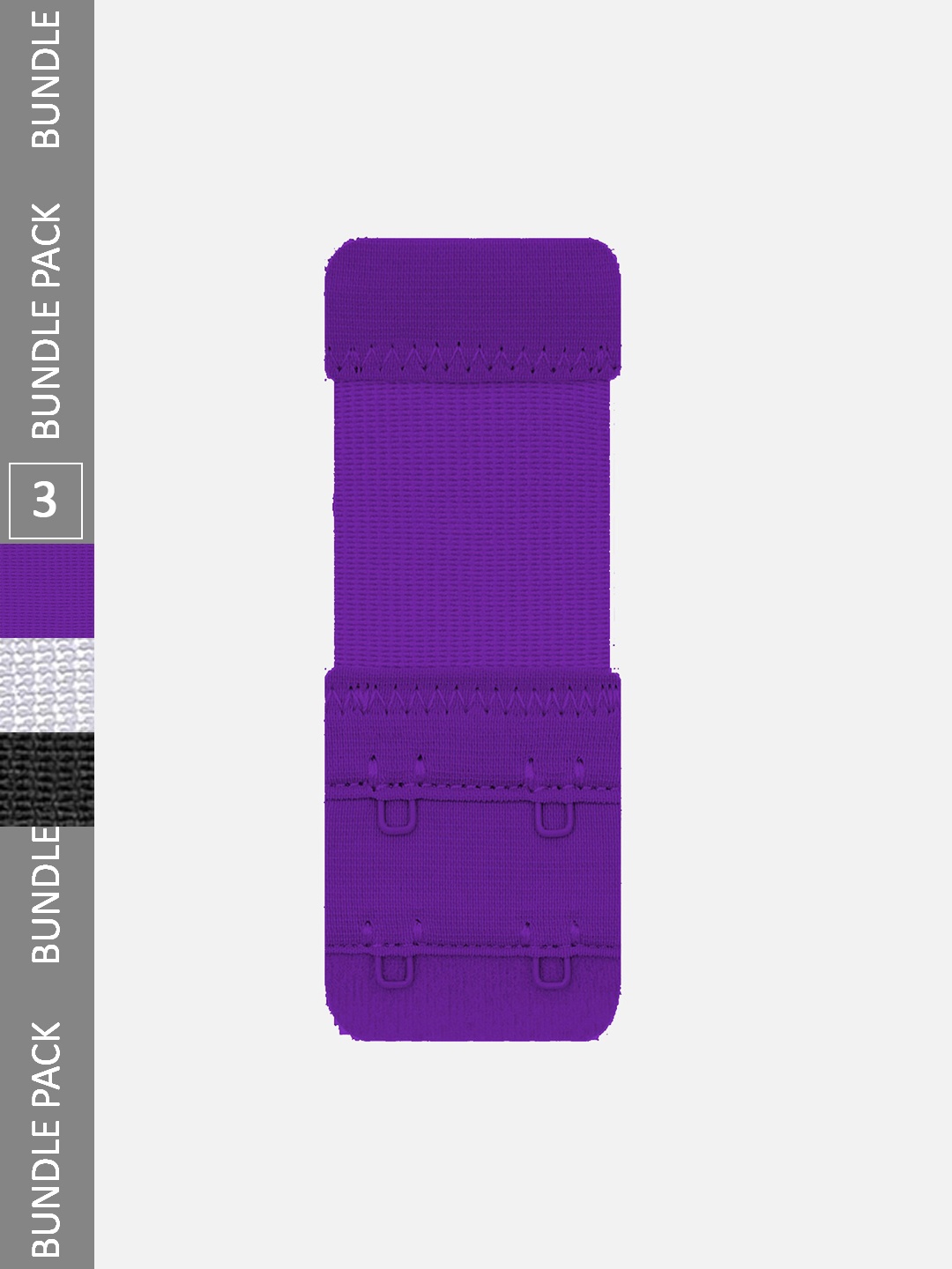 

FIMS Set of 3 Stretchy Bra Hook Extenders, Purple