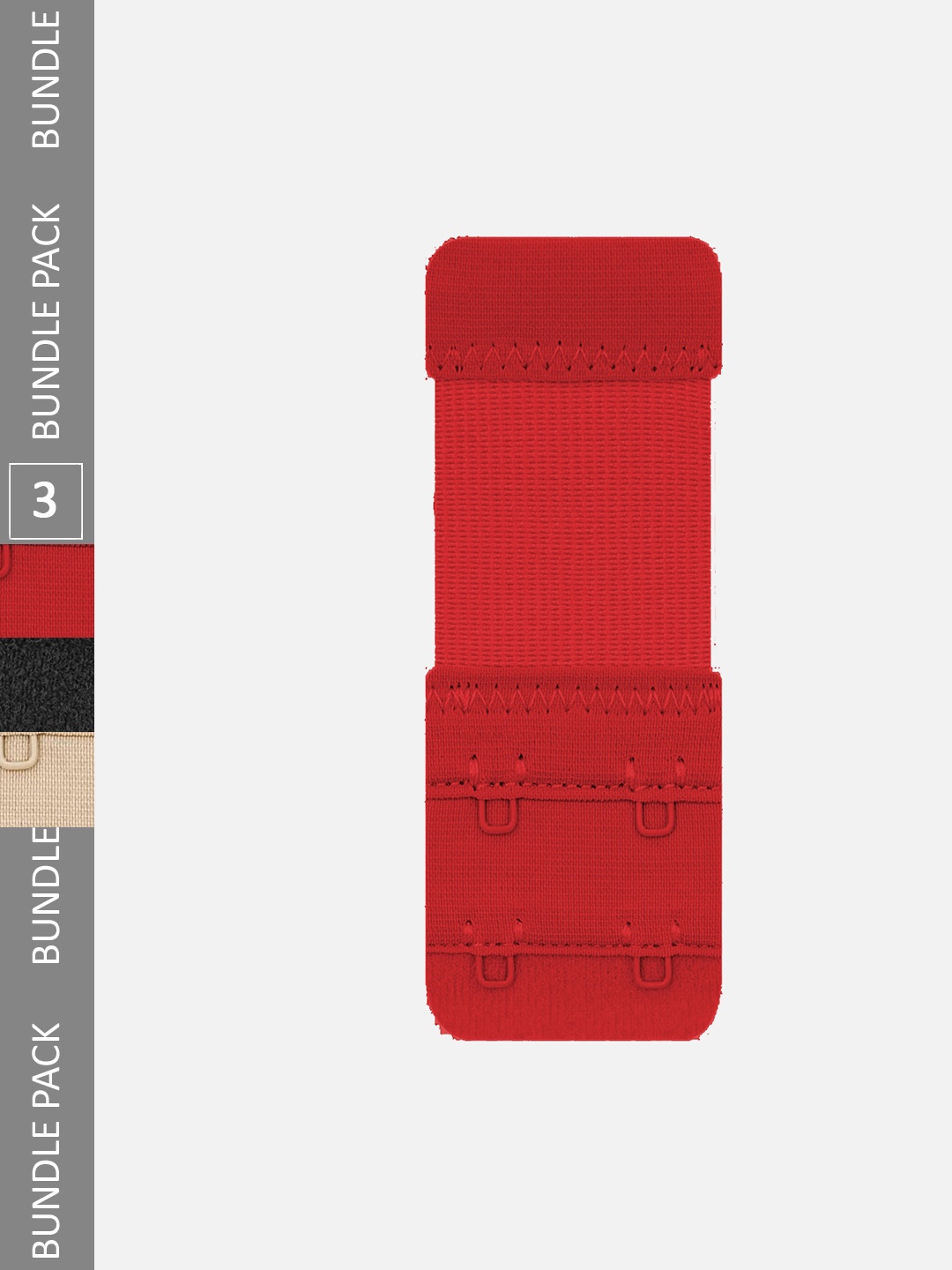 

FIMS Set Of 3 Bra Extenders, Red