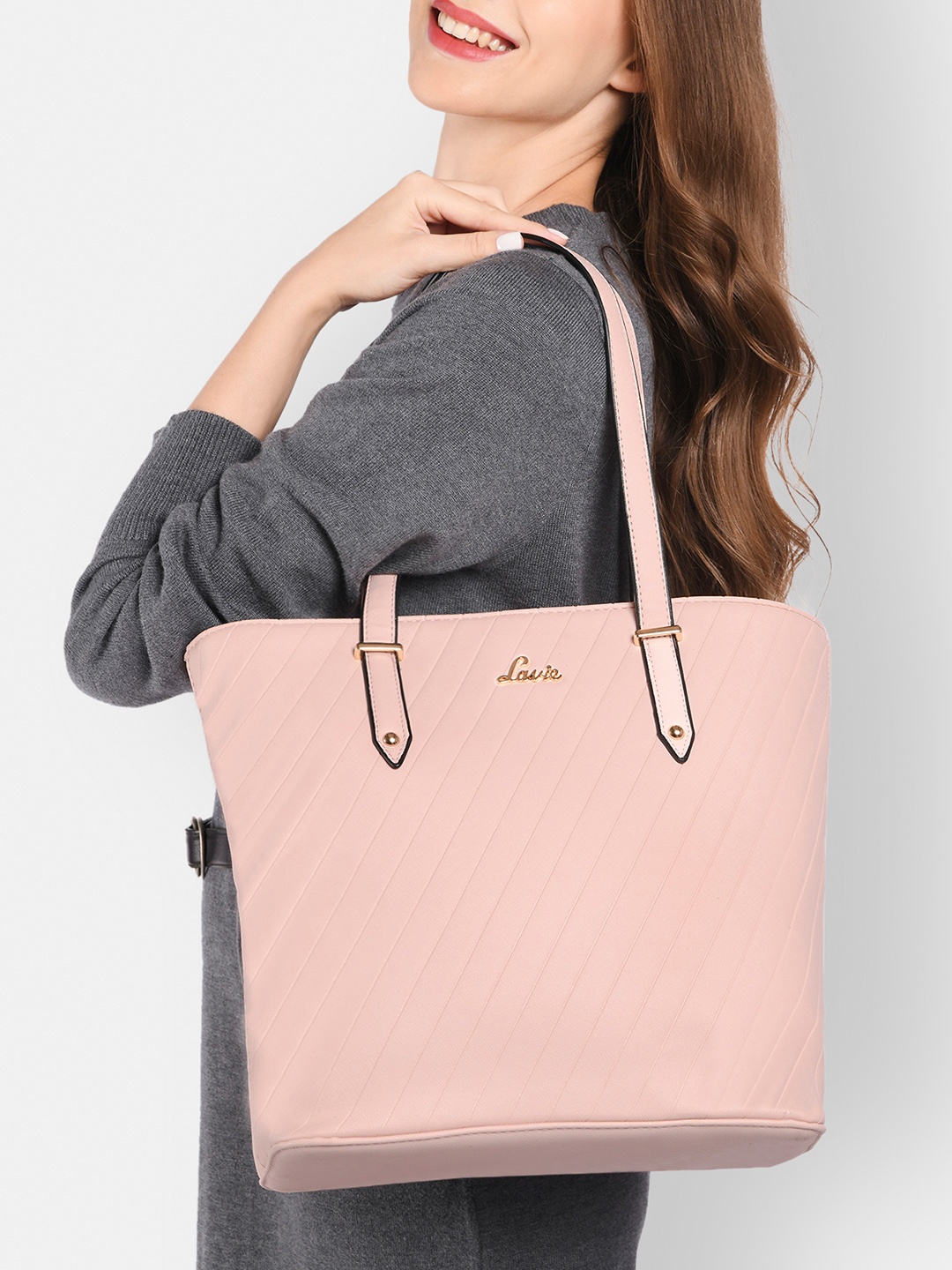 

Lavie Yalta Women Pink Large Tote Handbag