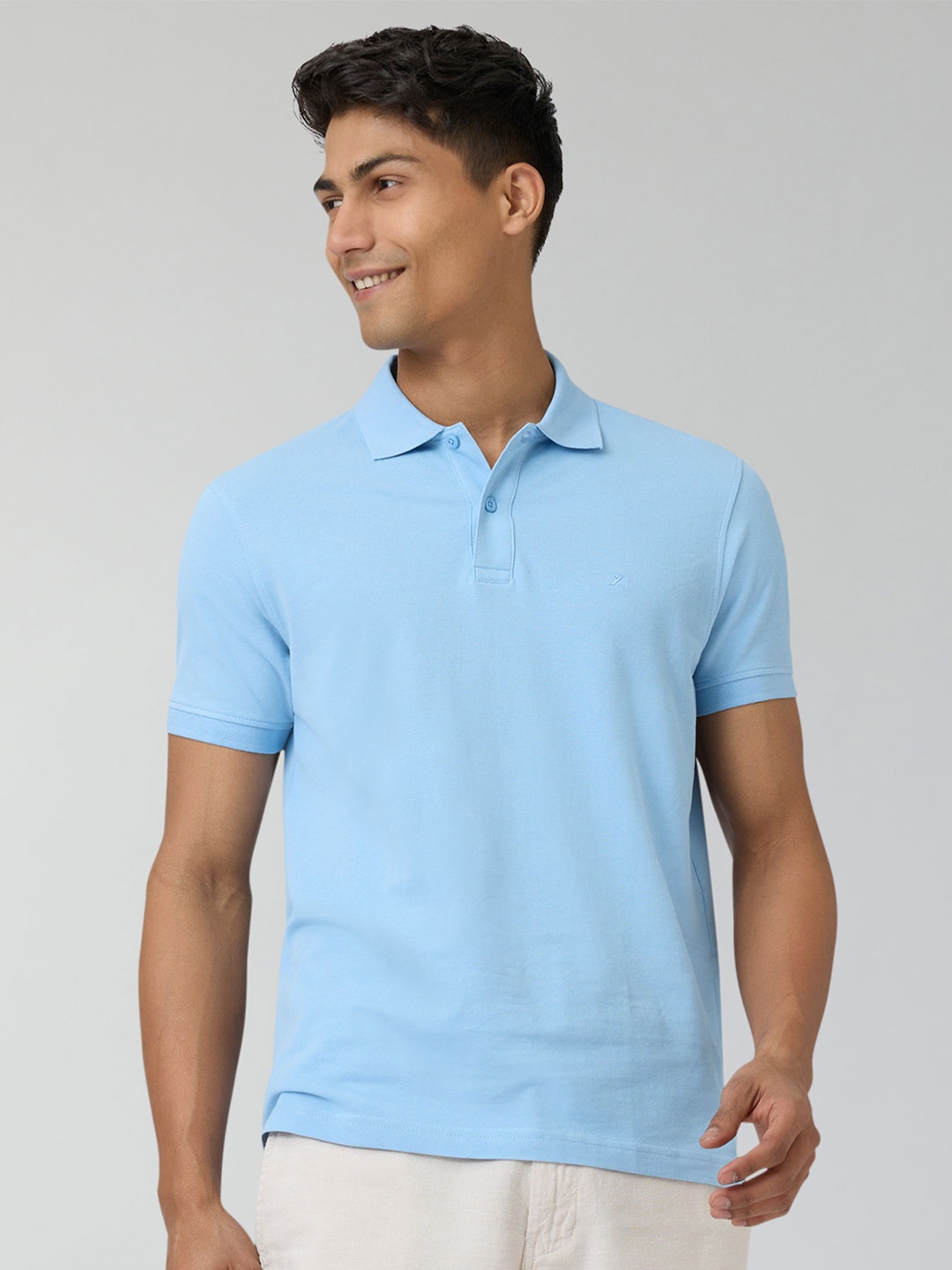 

XYXX Men Nova Intellieaze Cotton Polo T-shirt, Blue