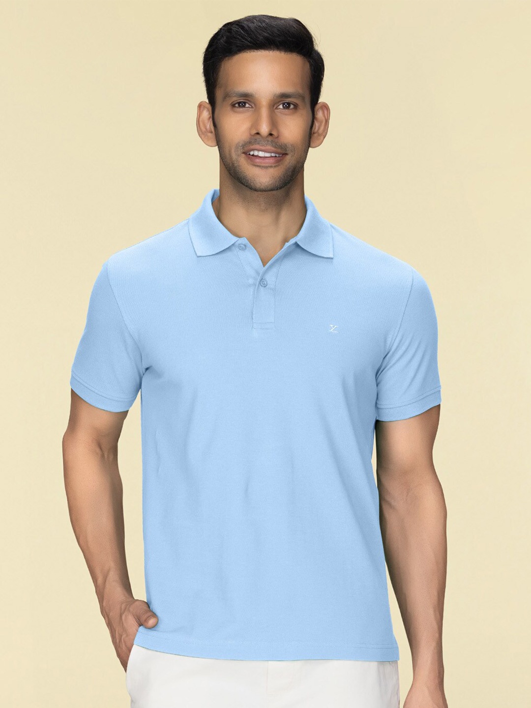 

XYXX Men Nova Intellieaze Cotton Polo T-shirt, Blue