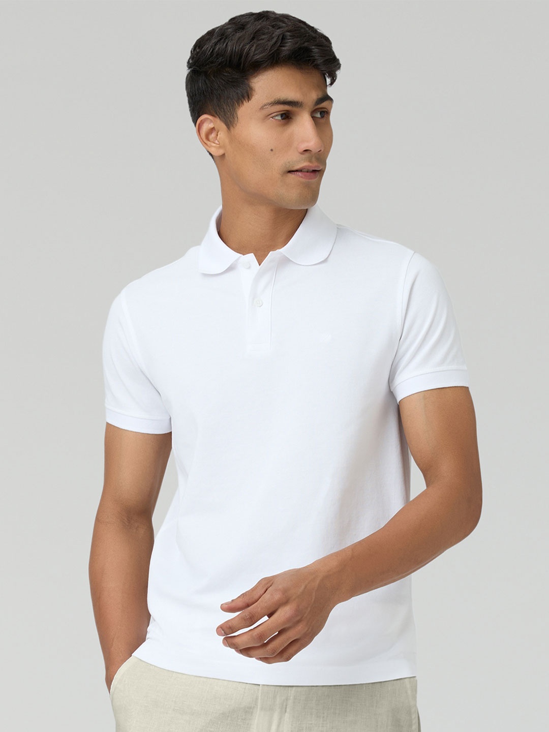 

XYXX Men Nova Intellieaze Cotton Polo T-shirt, White