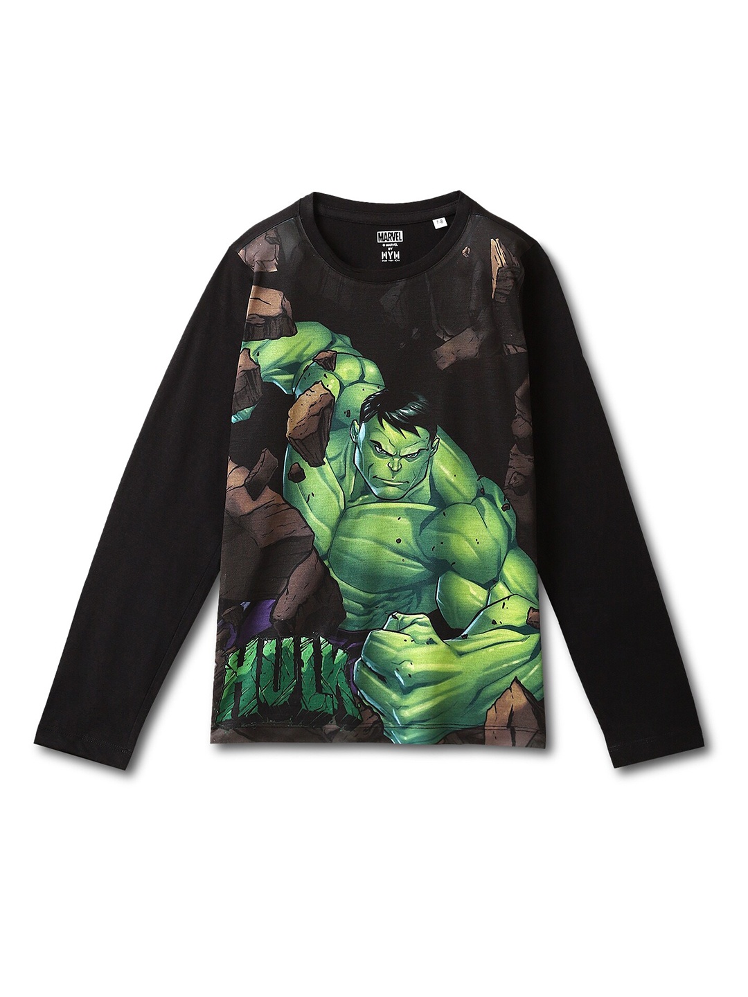 

Wear Your Mind Boys Hulk Printed T-shirt, Black