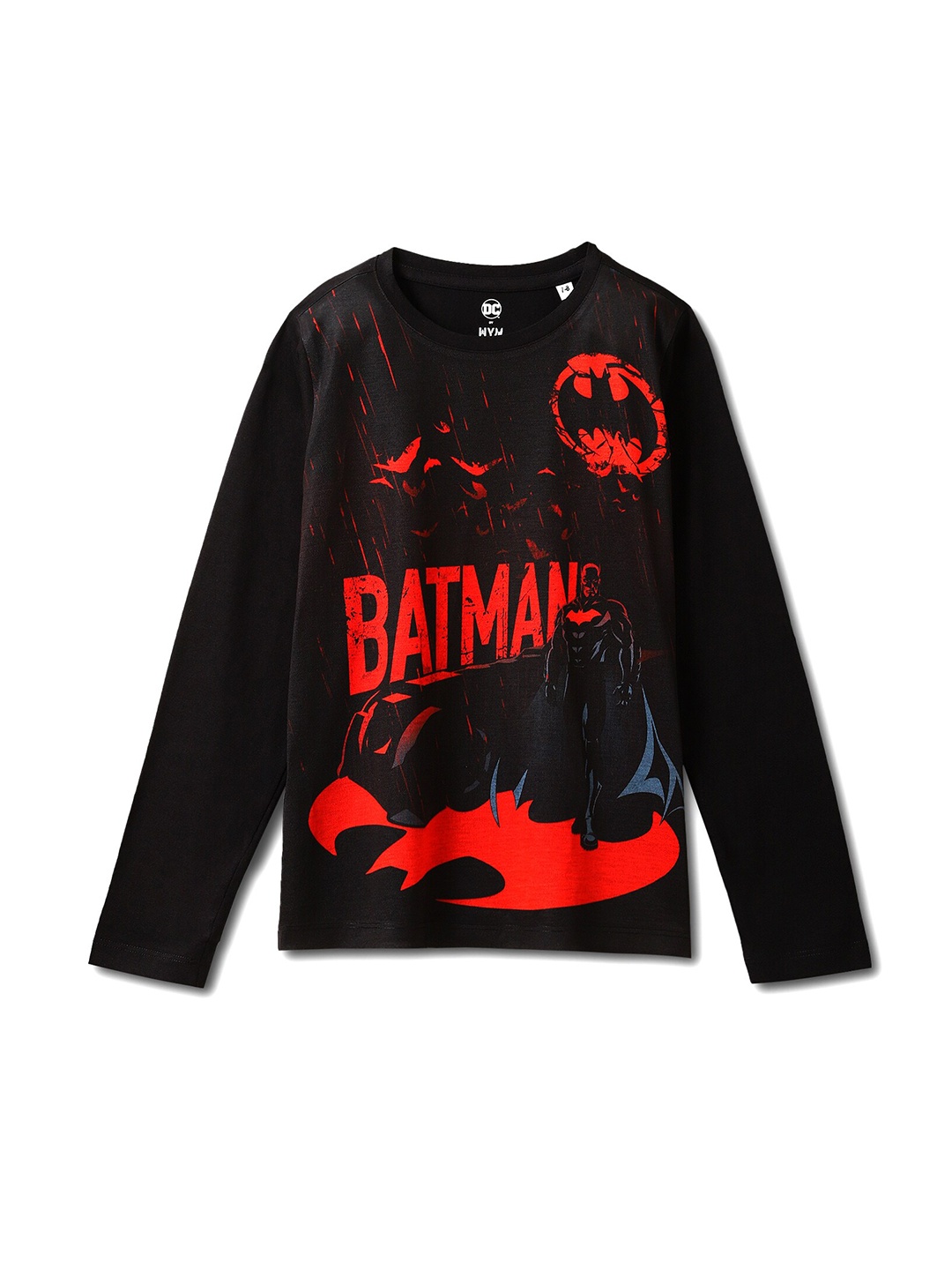 

Wear Your Mind Boys Batman Printed T-shirt, Black