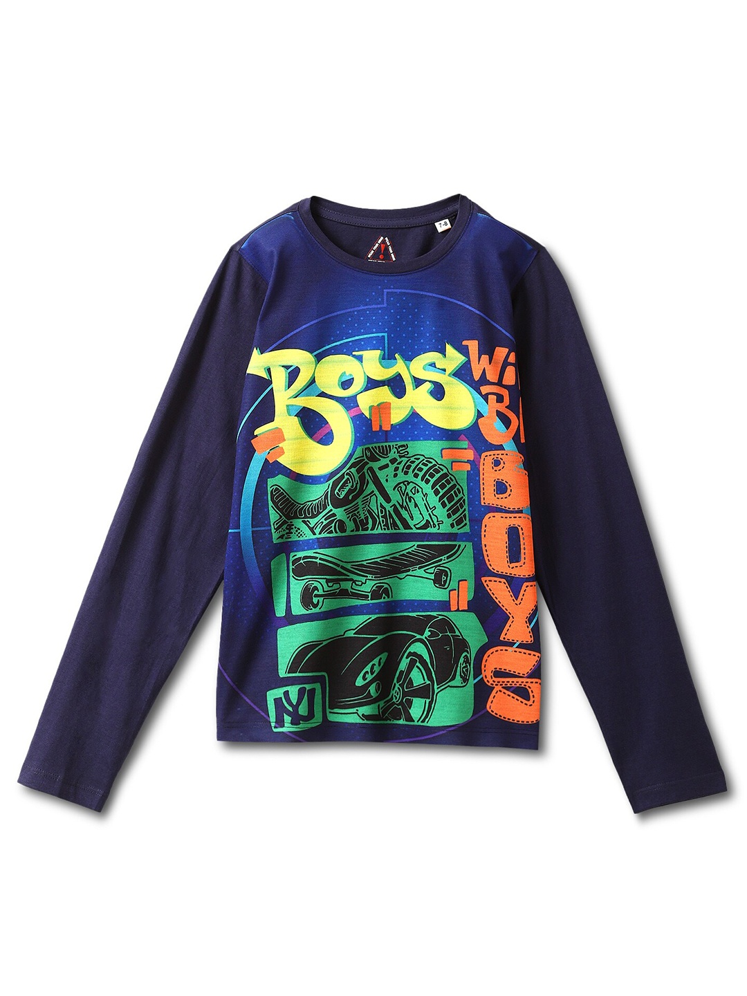 

Wear Your Mind Boys Graphic Printed T-shirt, Blue