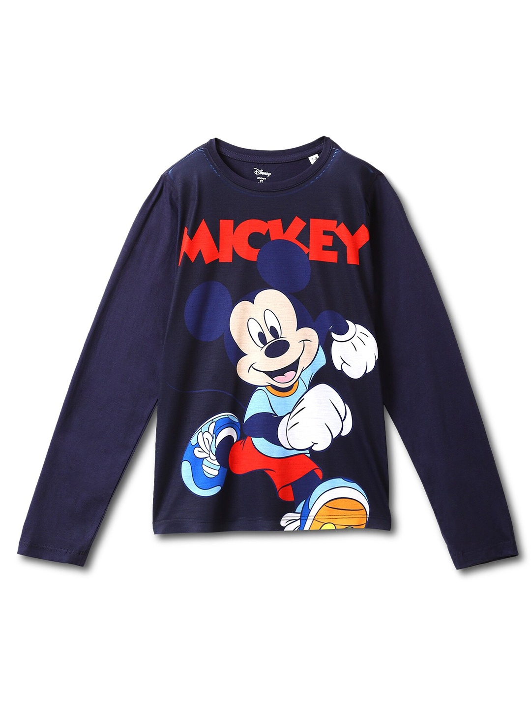 

Wear Your Mind Boys Mickey Mouse Printed Cotton T-shirt, Blue