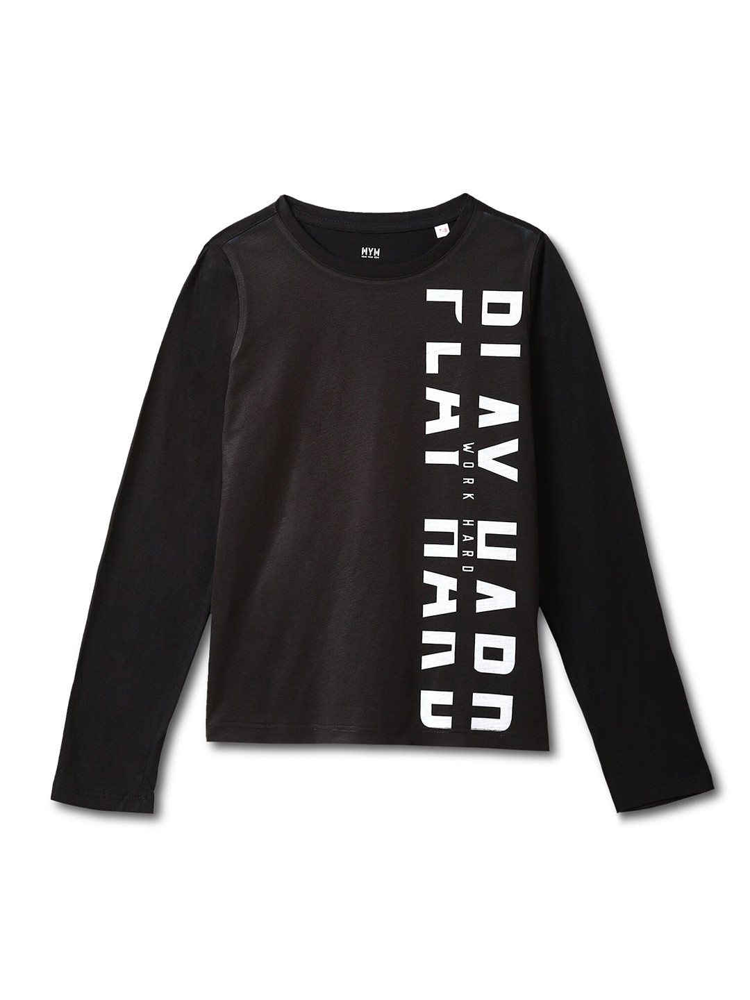 

Wear Your Mind Boys Typography Printed Long Sleeve T-shirt, Black