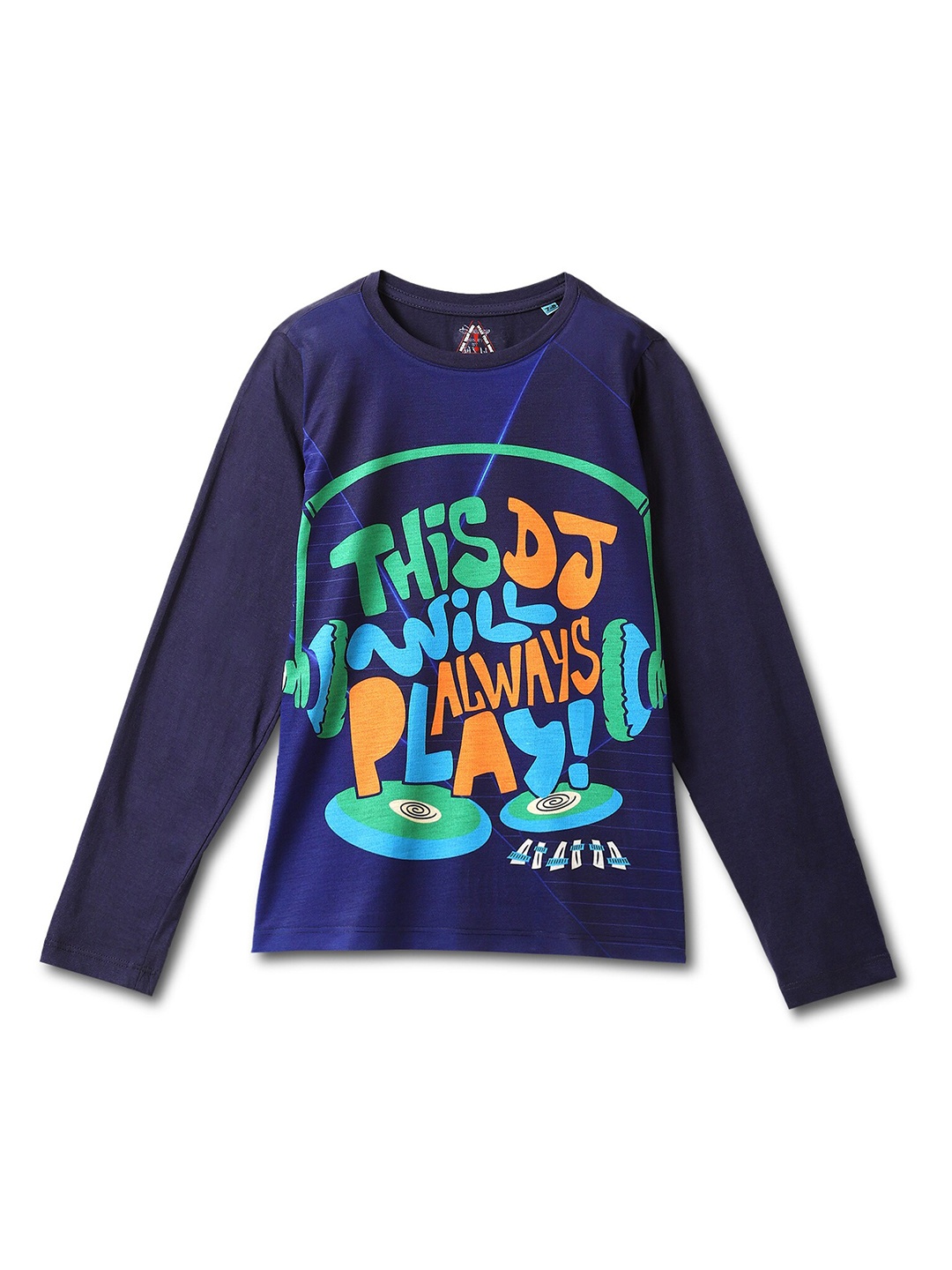 

Wear Your Mind Boys Typography Printed T-shirt, Blue