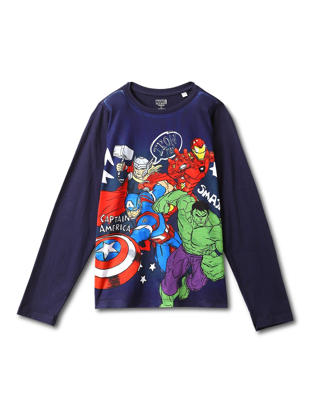 

Wear Your Mind Boys Avengers Printed T-shirt, Blue