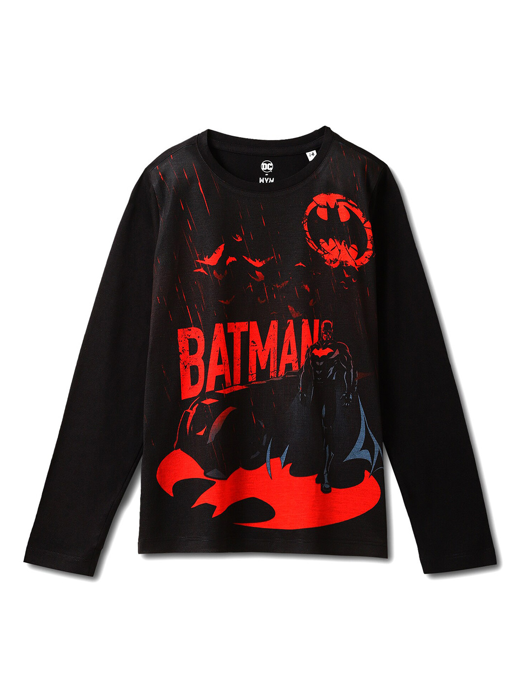 

Wear Your Mind Boys Batman Printed T-shirt, Black