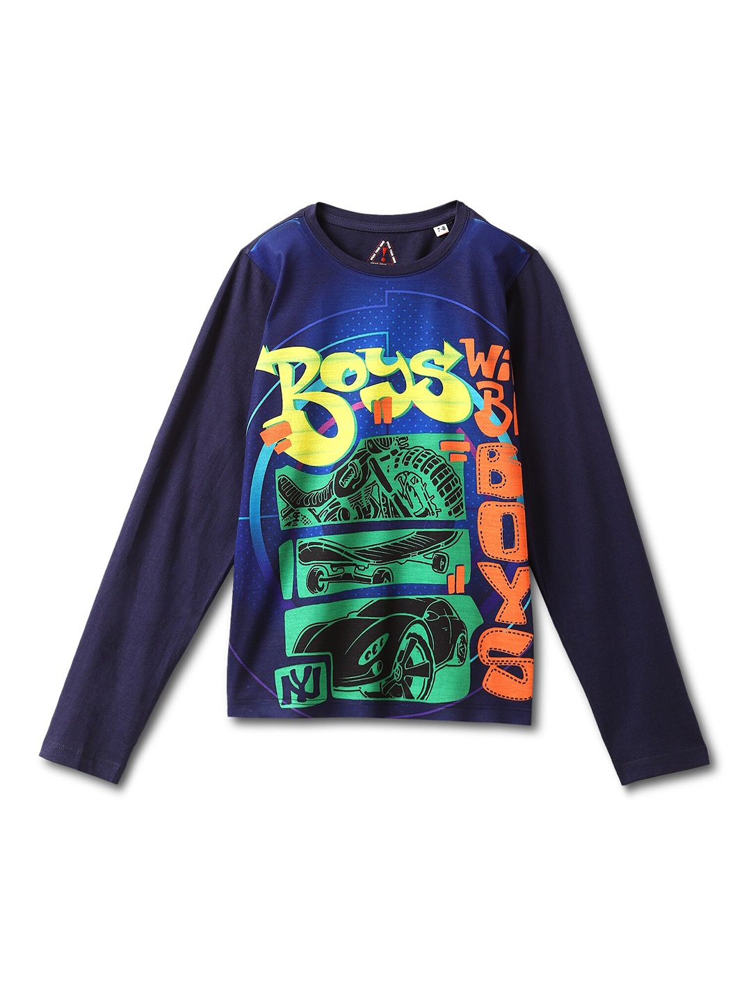 

Wear Your Mind Boys Printed T-shirt, Blue