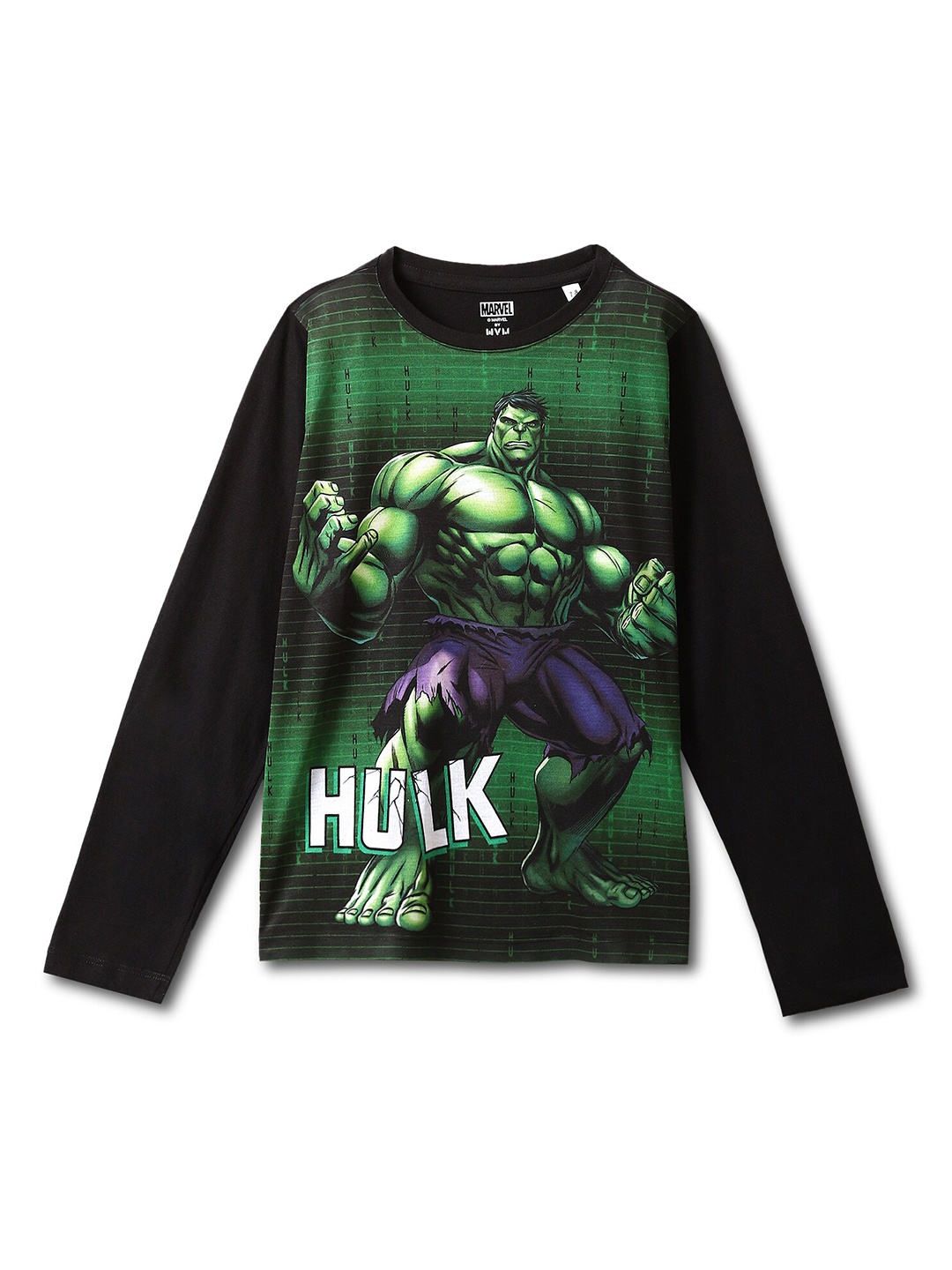 

Wear Your Mind Boys Humour and comic Hulk Printed T-shirt, Black