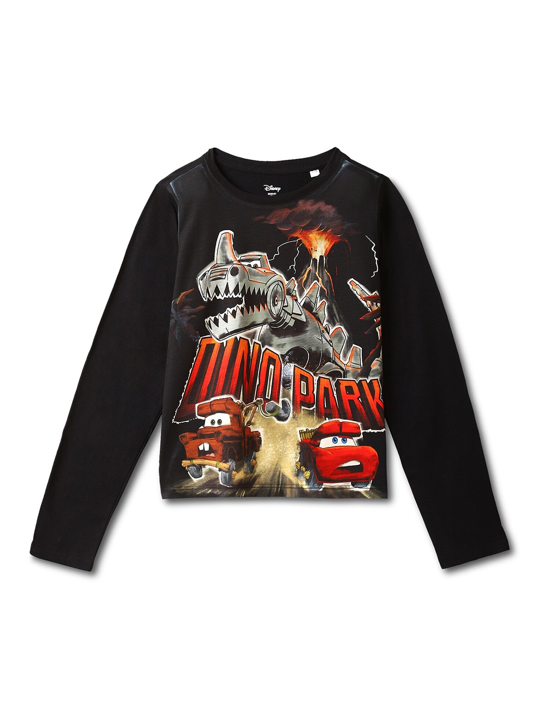 

Wear Your Mind Boys Cars Printed T-shirt, Black
