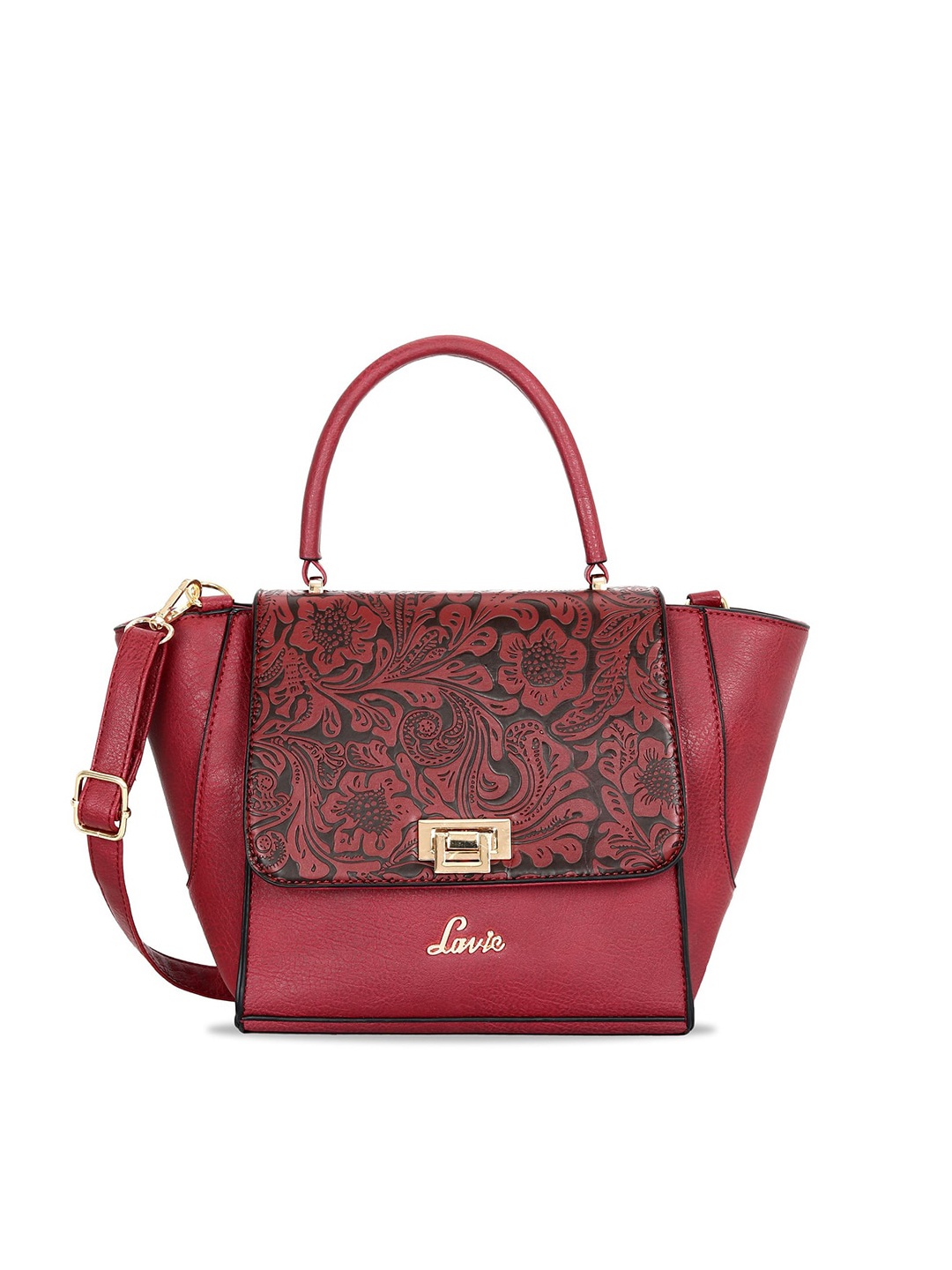 

Lavie Burgundy Printed Satchel