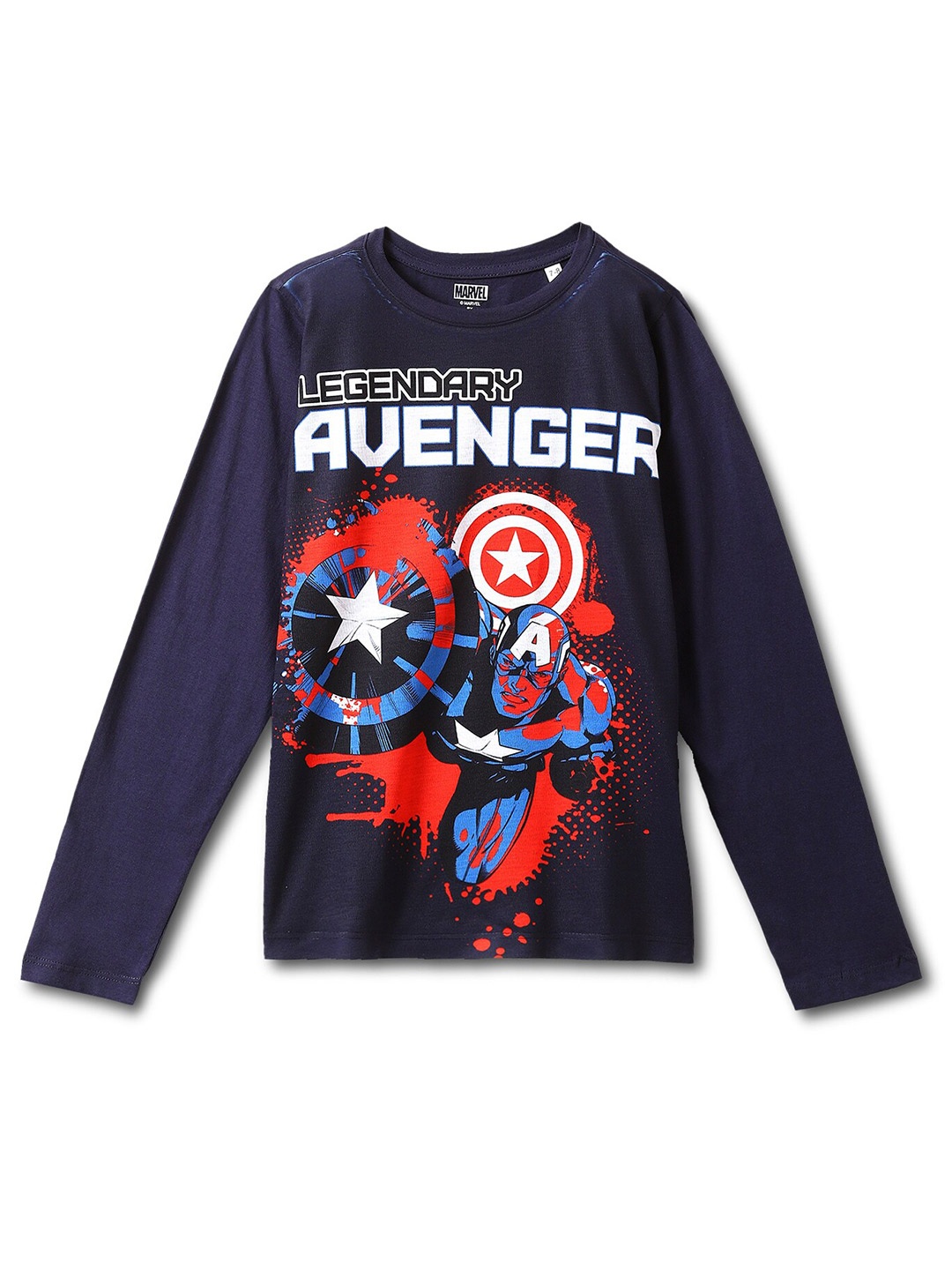 

Wear Your Mind Boys Avengers Printed Long Sleeve T-shirt, Navy blue