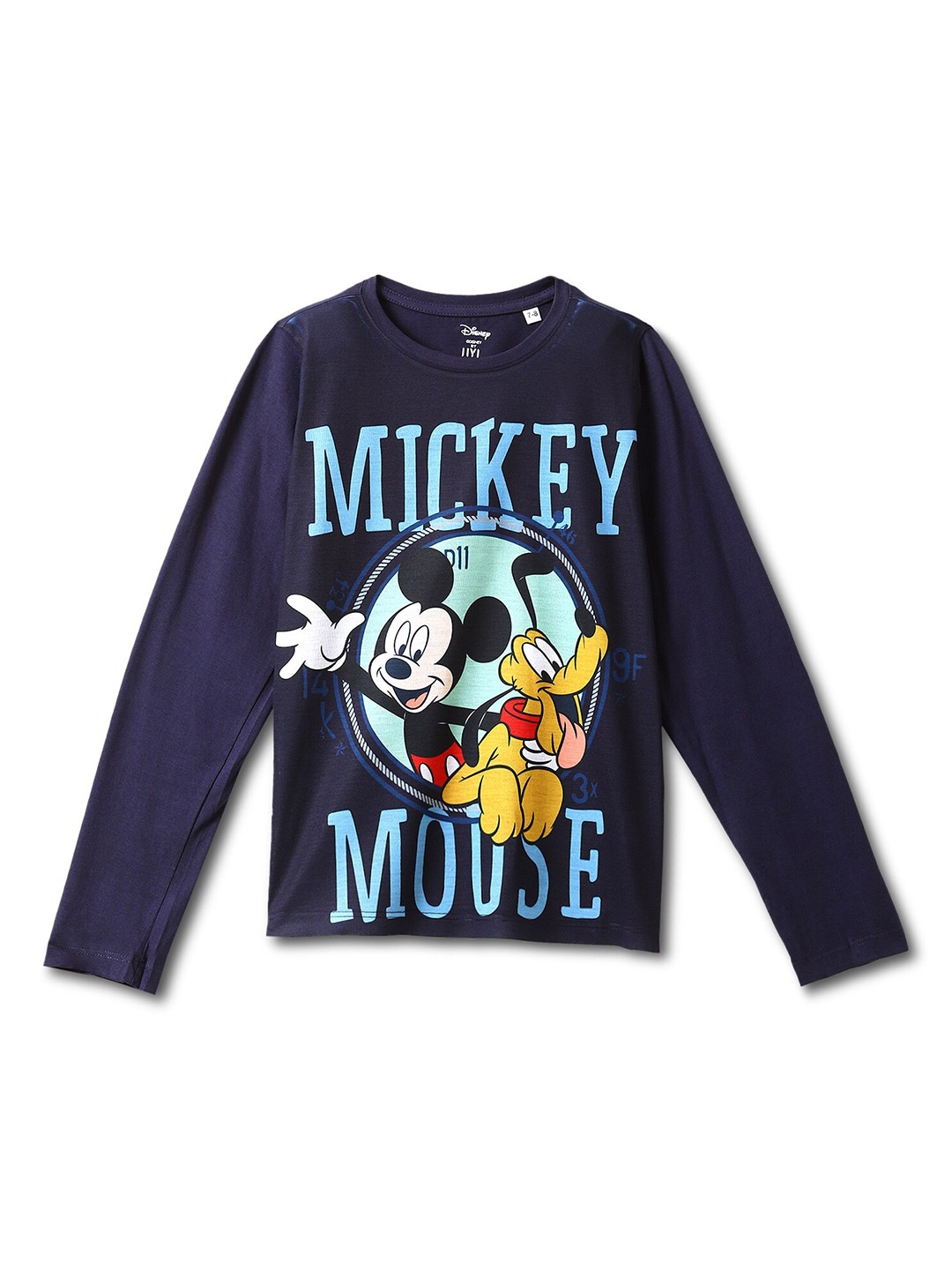 

Wear Your Mind Boys Mickey & Friends Printed Long Sleeve T-shirt, Navy blue