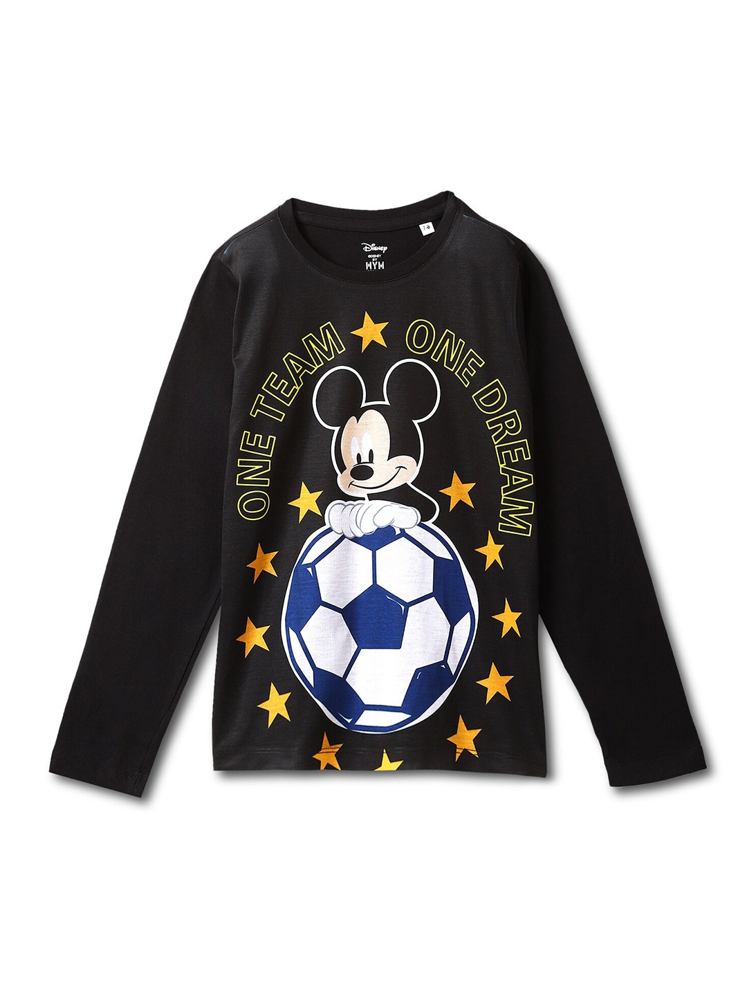 

Wear Your Mind Boys Mickey Mouse Printed T-shirt, Black