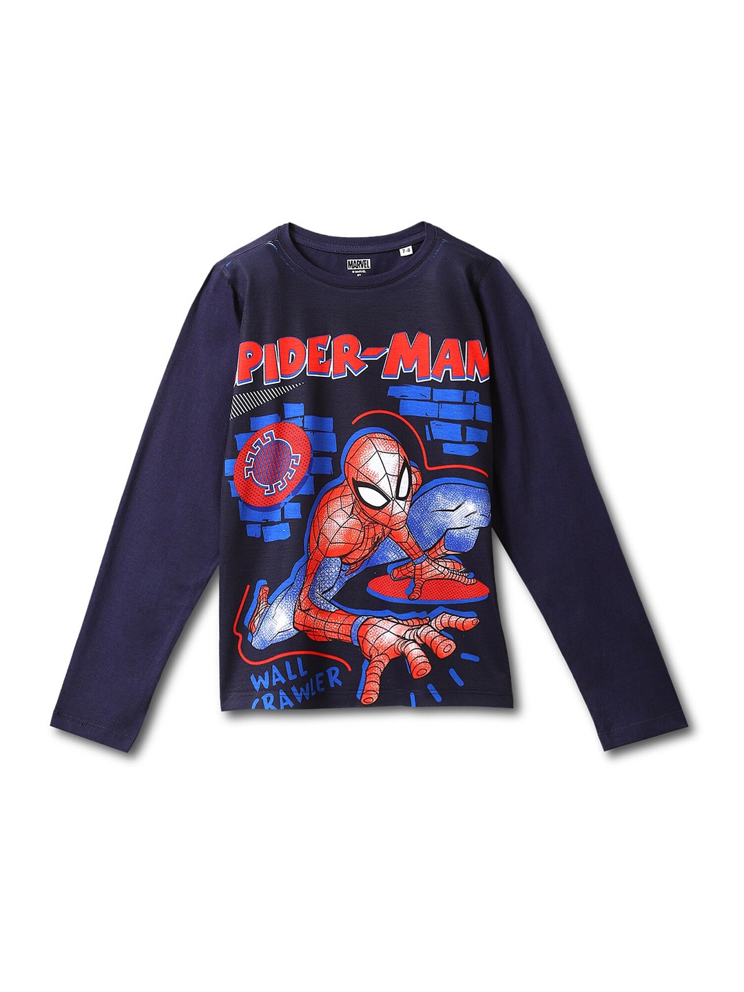 

Wear Your Mind Boys Spider-Man Printed T-shirt, Navy blue