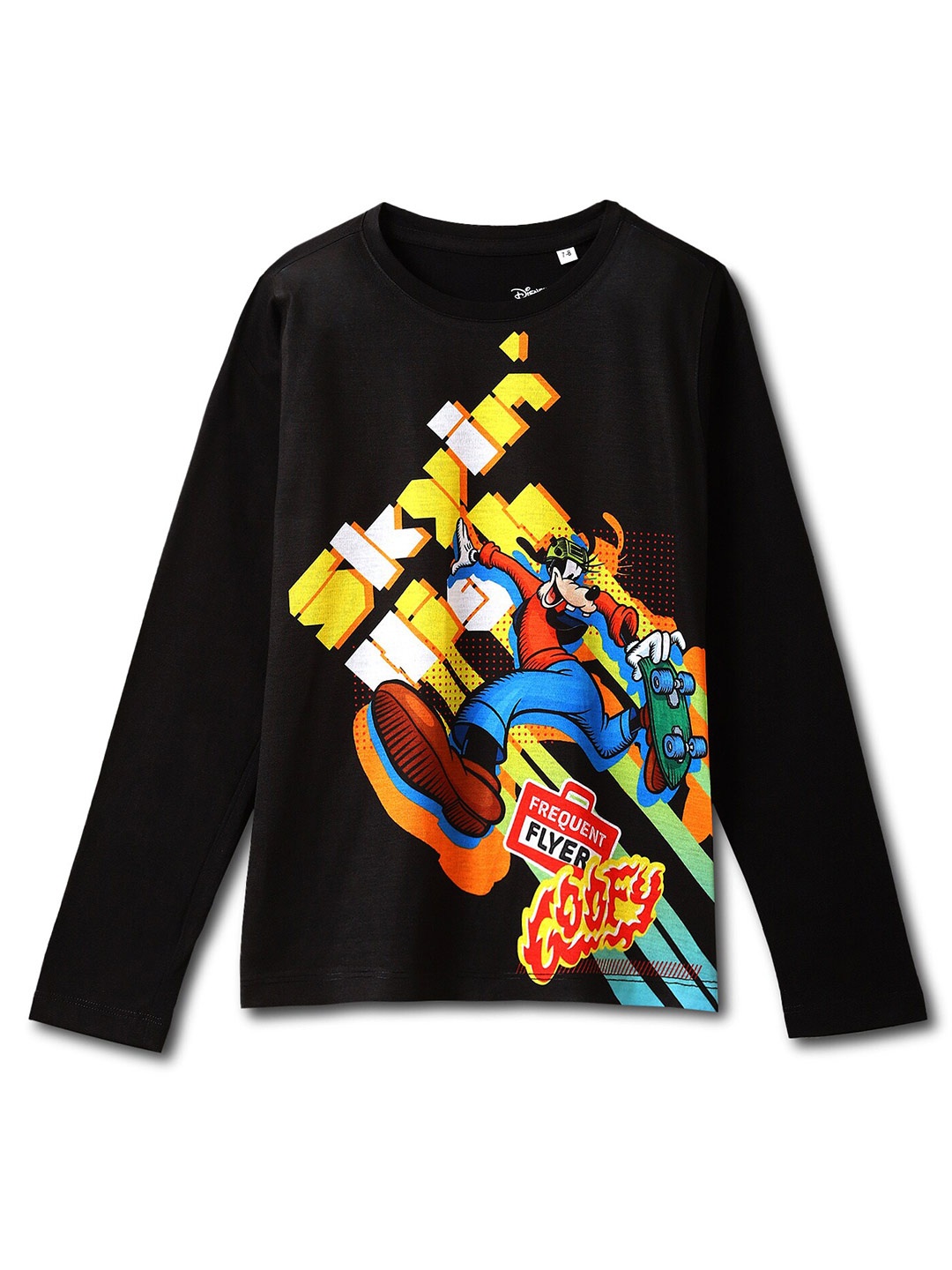 

Wear Your Mind Boys Mickey Mouse Printed T-shirt, Black