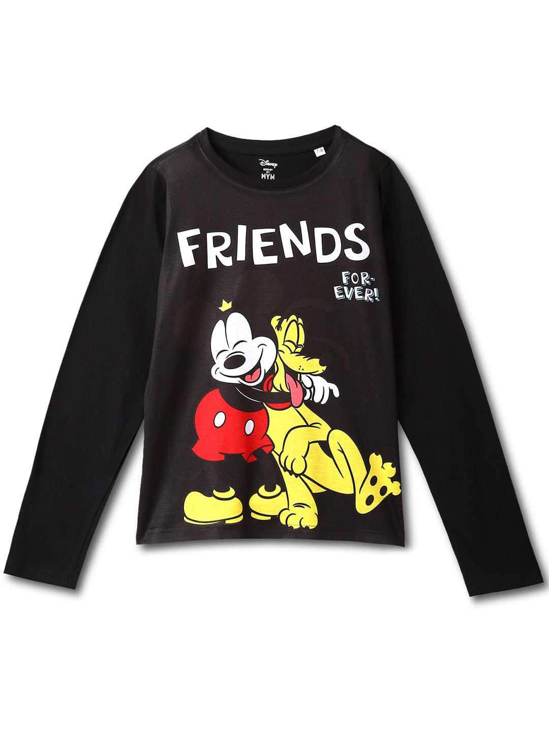 

Wear Your Mind Boys Mickey Mouse Printed T-shirt, Black