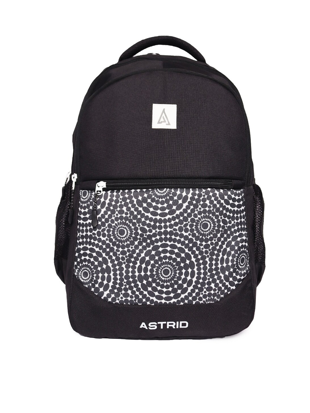 

ASTRID Men Black & White Graphic Backpack