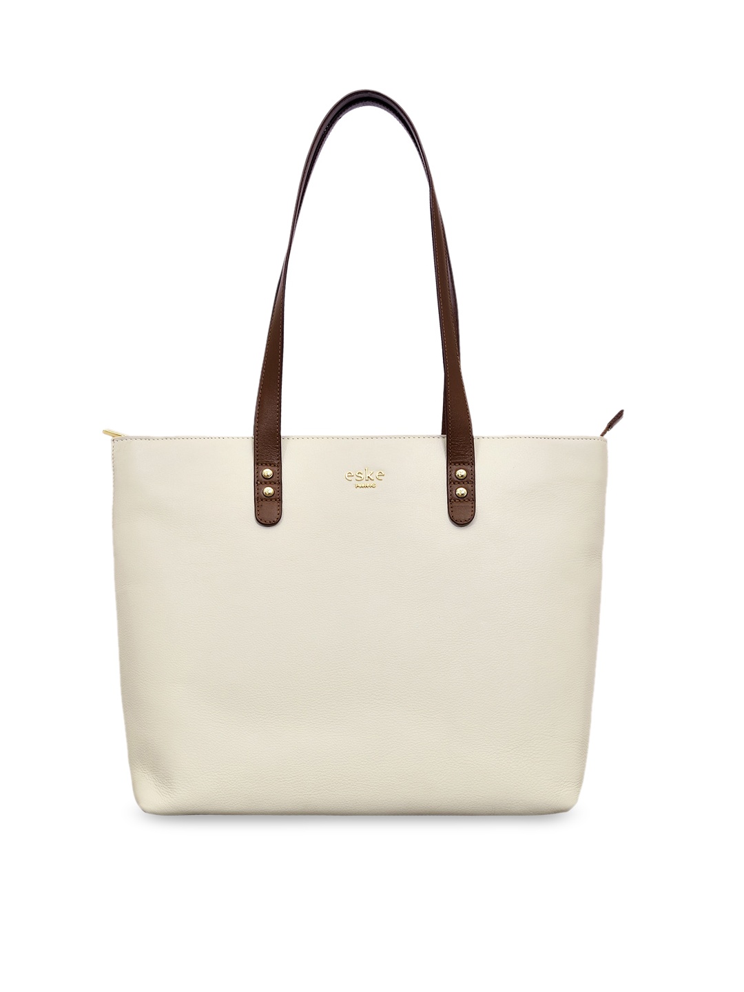 

Eske Leather Structured Shoulder Bag, White