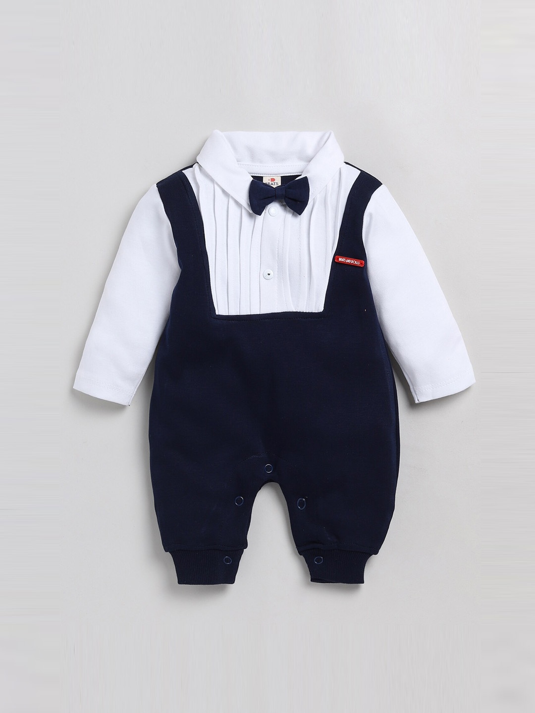 

BRATS AND DOLLS Infants Pure Cotton Rompers, Blue